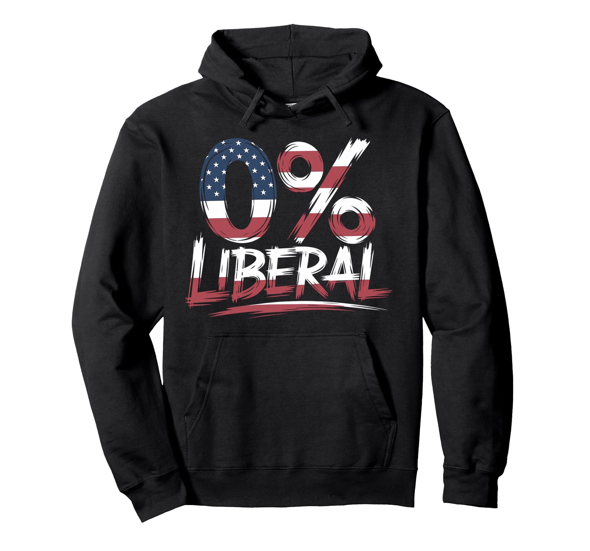 0 Liberal Zero Percent Anti Liberal Hoodie - Minimalist Print for Adults - T-Shirt, Sweatshirt, Hoodie