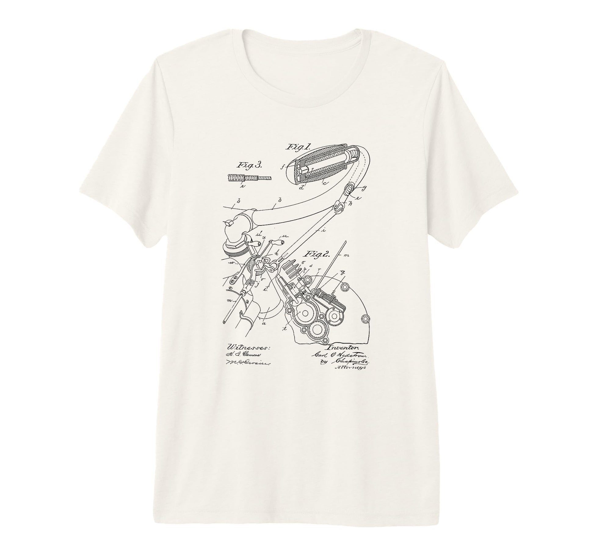 Motorcycle Diagram Twistgrip Patent T-Shirt - Streetwear Style for Adults - T-Shirt, Sweatshirt, Hoodie