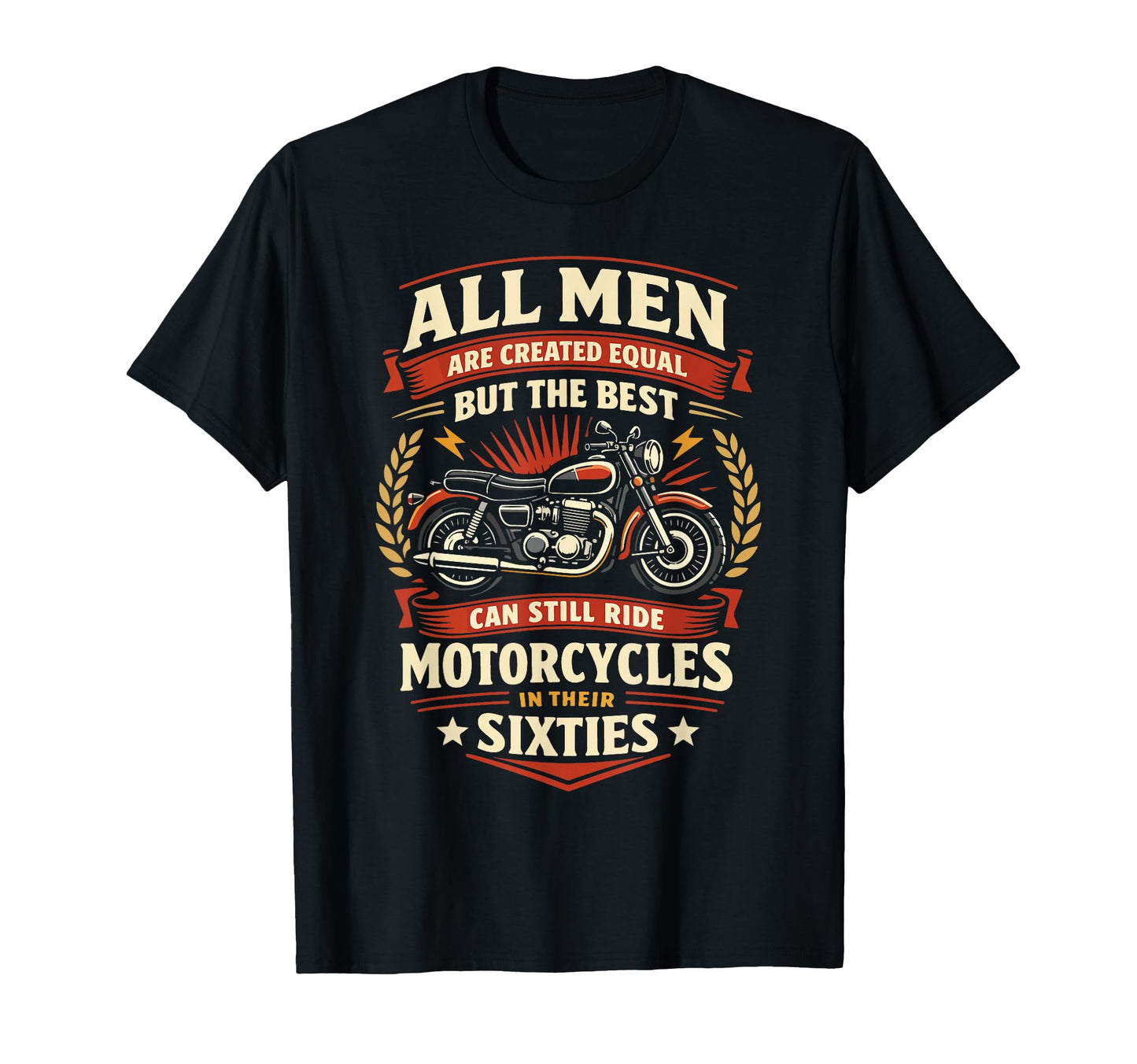 Motorcycle Biker Grandpa 60Th T-Shirt - Custom Art Print for Adults - T-Shirt, Sweatshirt, Hoodie