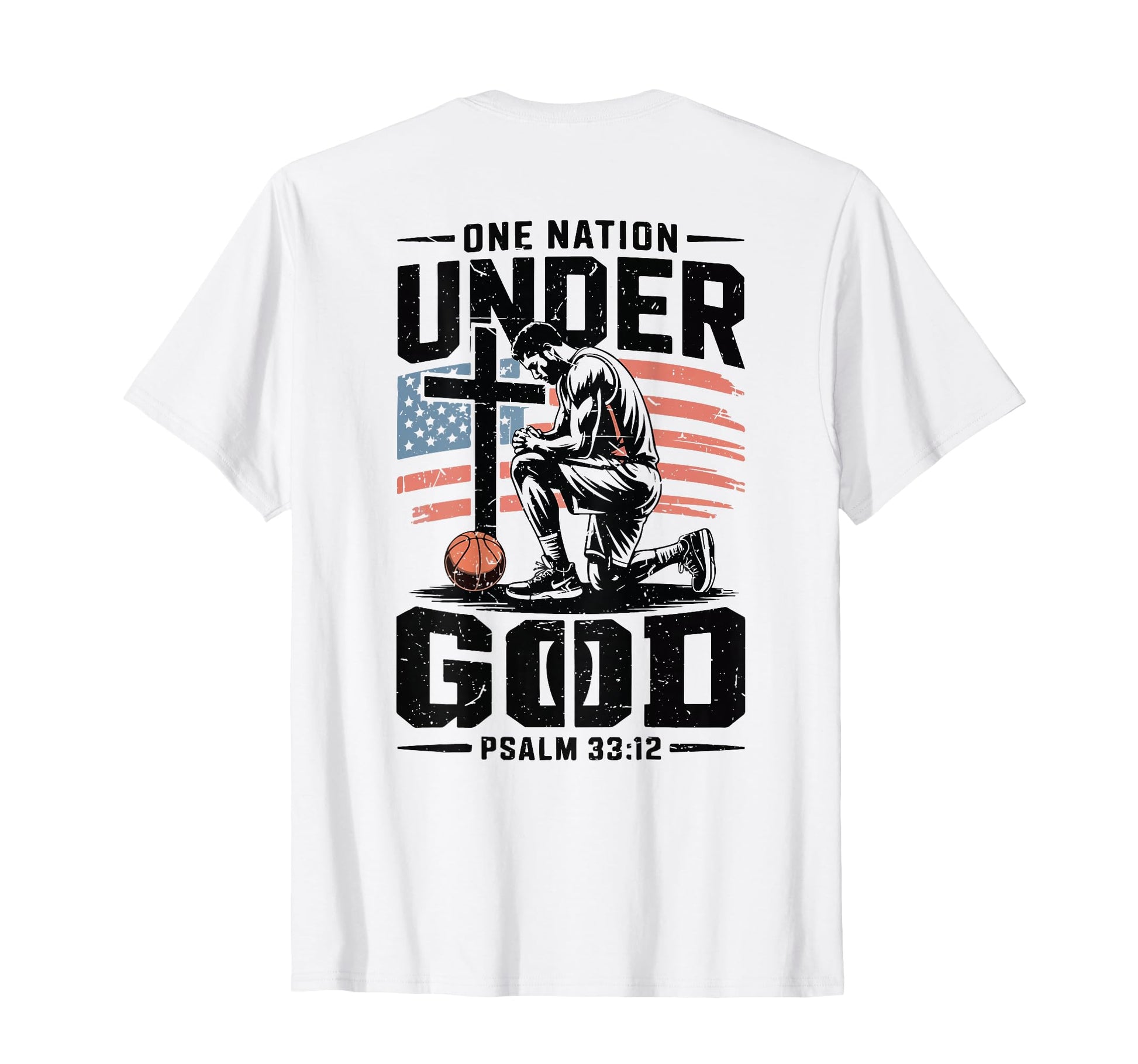 One Nation Under God Basketball T-Shirt - Trendy Graphic for Adults - T-Shirt, Sweatshirt, Hoodie