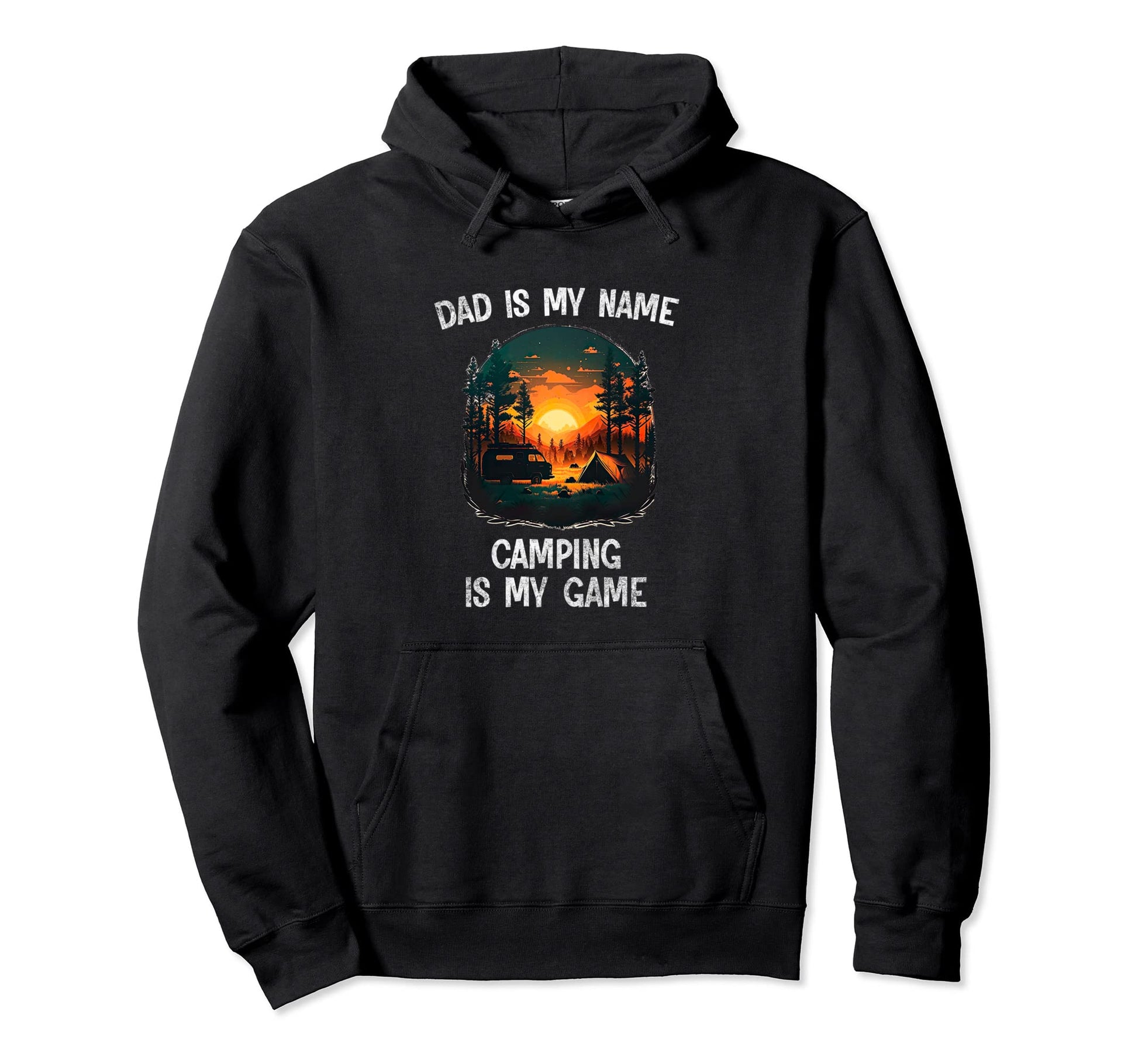 Camping Is My Game Father Dad Tents Hoodie - Unique Graphic Men Women - T-Shirt, Sweatshirt, Hoodie