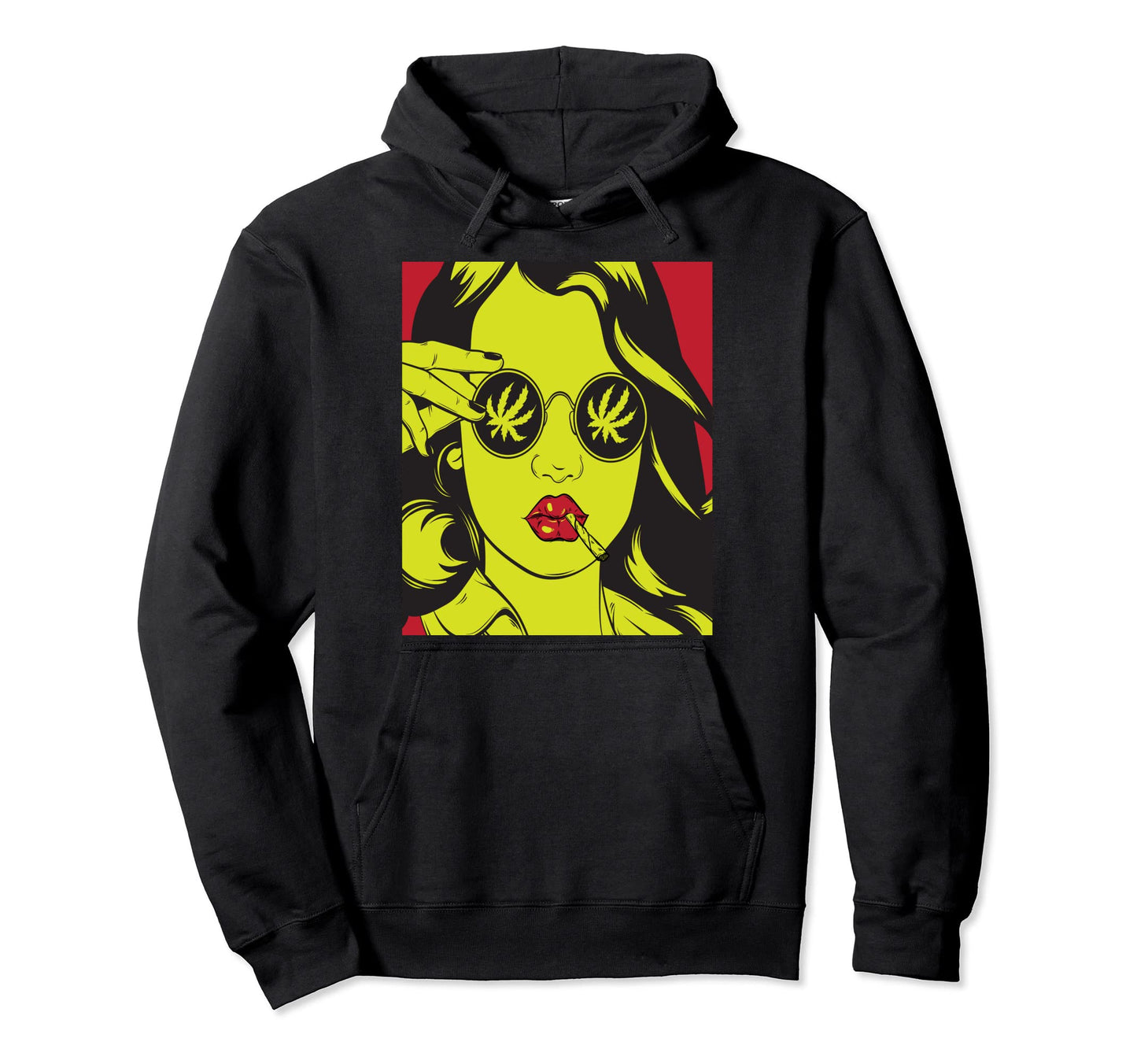 Mens Womens Pop Art Stoner Weed Hoodie - Casual Everyday Wear for Adults - T-Shirt, Sweatshirt, Hoodie