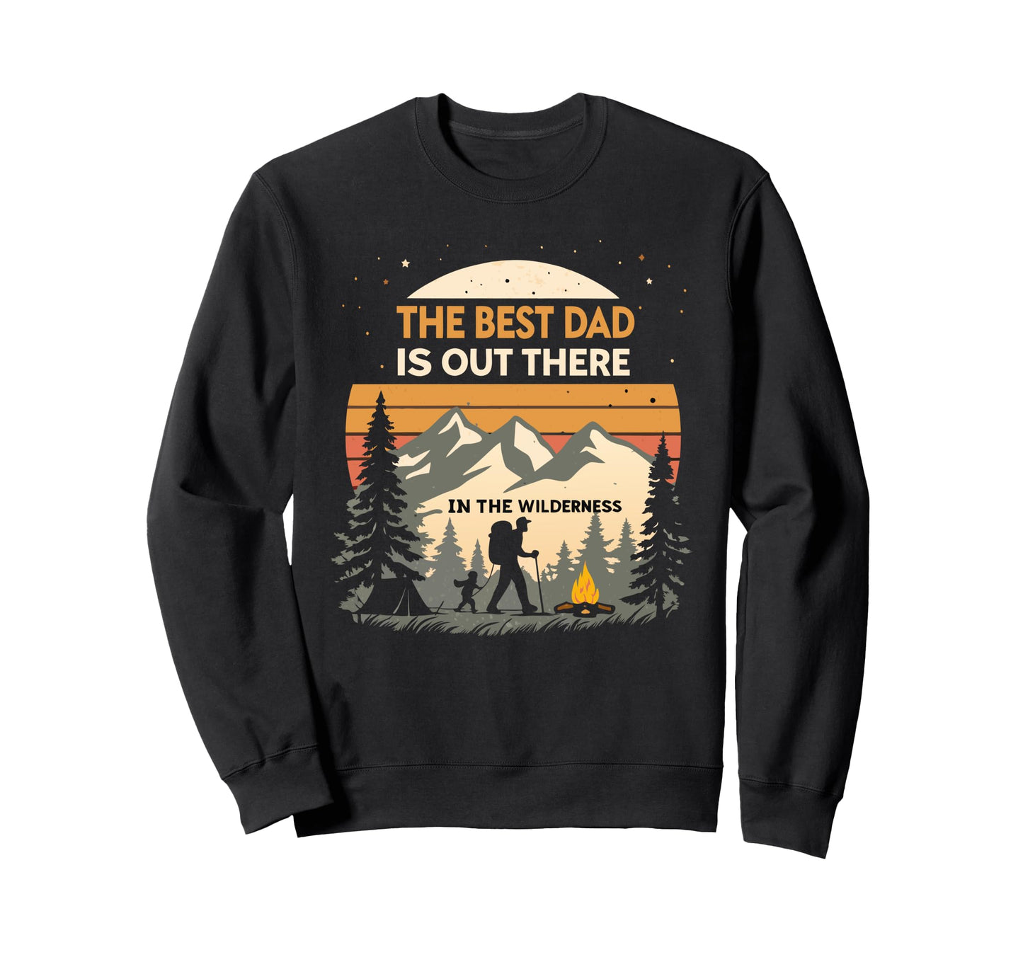 Camping Dad Fathers Day Sweatshirt - Aesthetic Graphic for Adults - T-Shirt, Sweatshirt, Hoodie