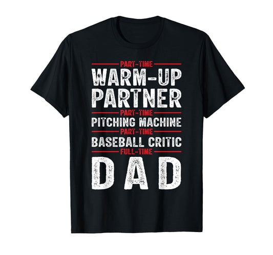 Baseball Dad T-Shirt - Custom Art Print Unisex - T-Shirt, Sweatshirt, Hoodie