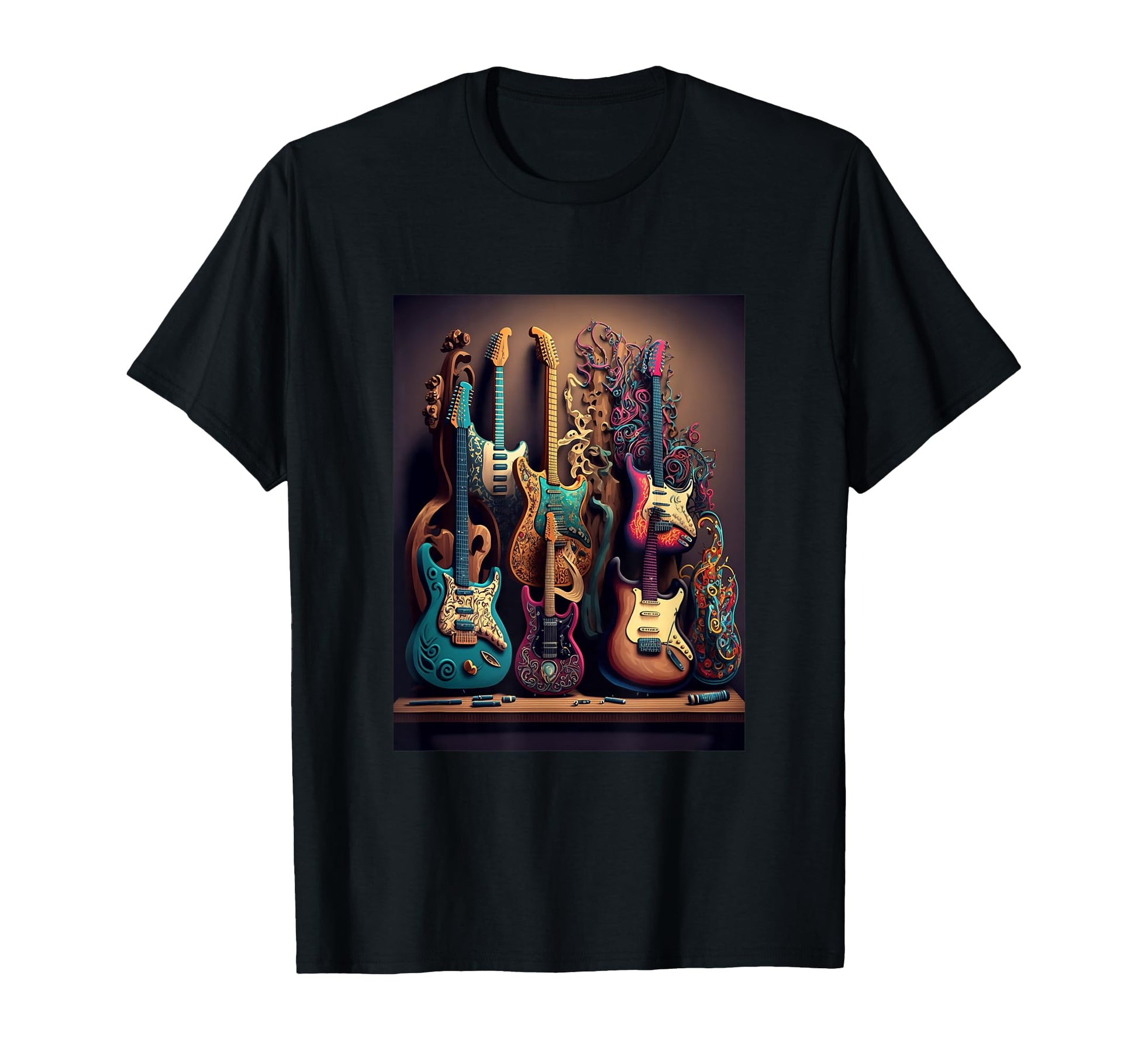 Electric Guitar Collection Electric T-Shirt - Novelty Apparel for Adults - T-Shirt, Sweatshirt, Hoodie