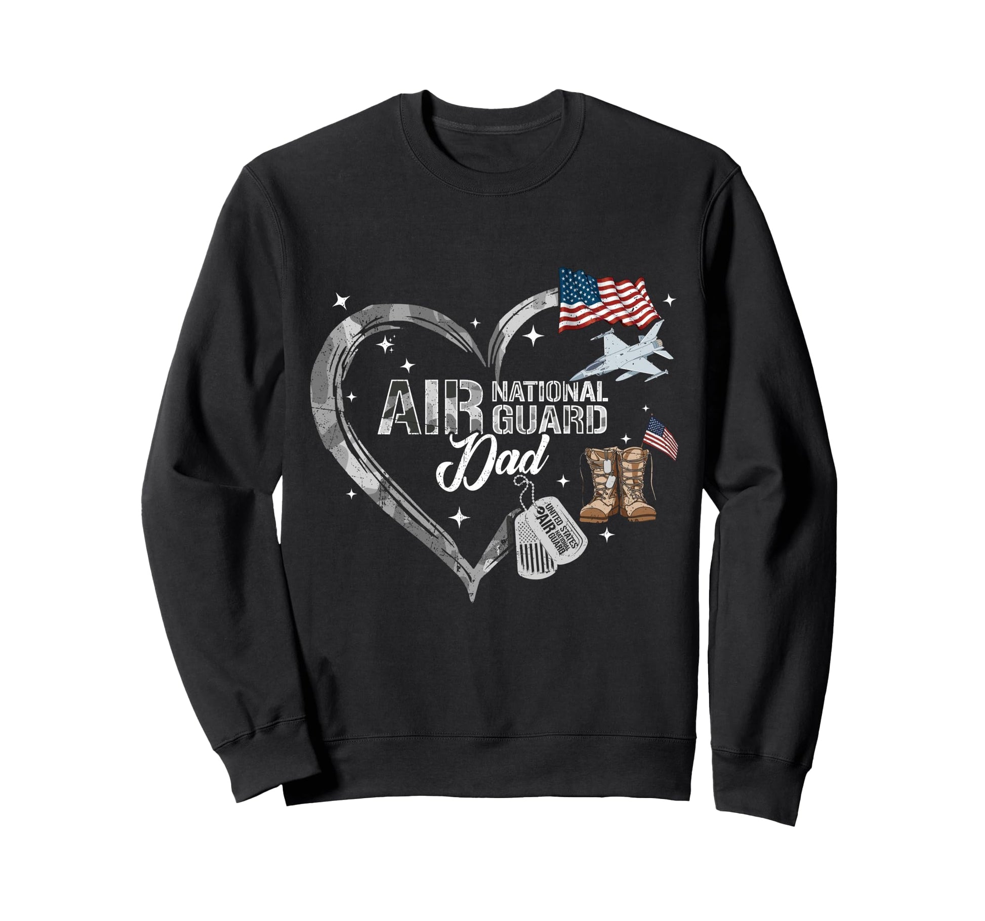 Proud Air National Guard Dad Us Sweatshirt - Minimalist Print for Adults - T-Shirt, Sweatshirt, Hoodie