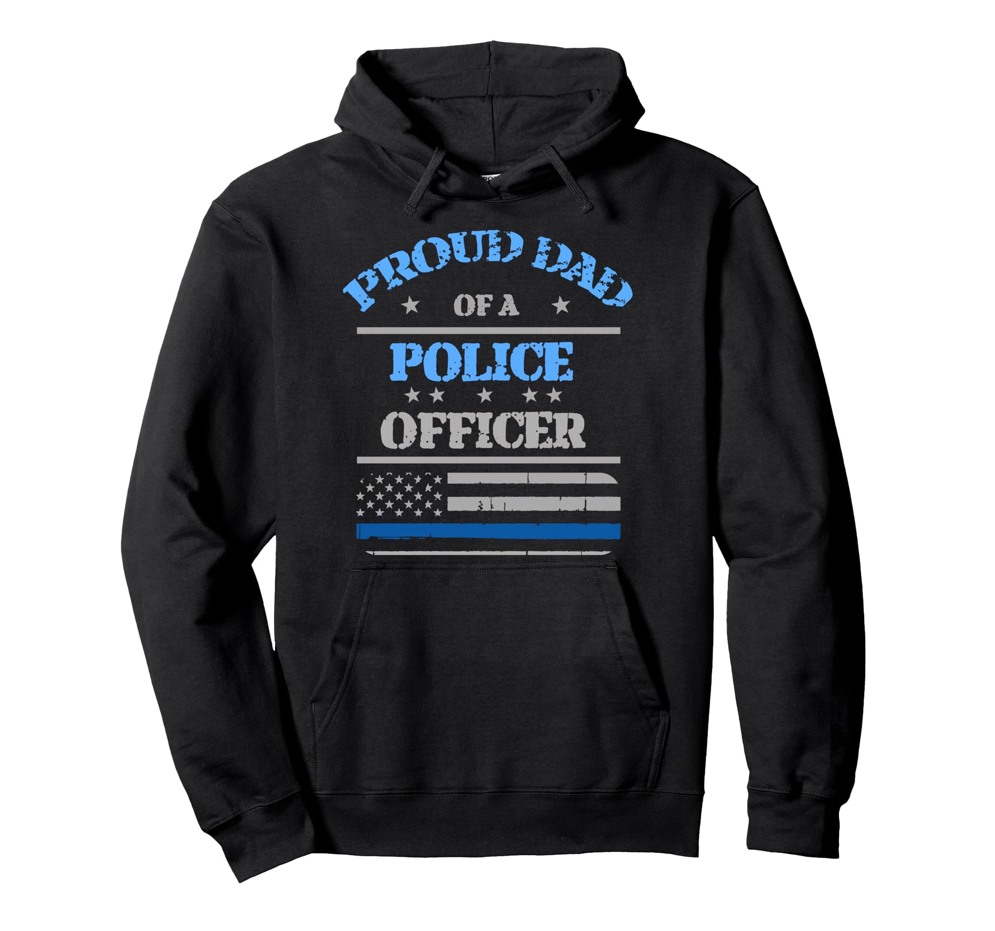 Proud Dad Father Police Officer Law Hoodie - Minimalist Print Men Women - T-Shirt, Sweatshirt, Hoodie