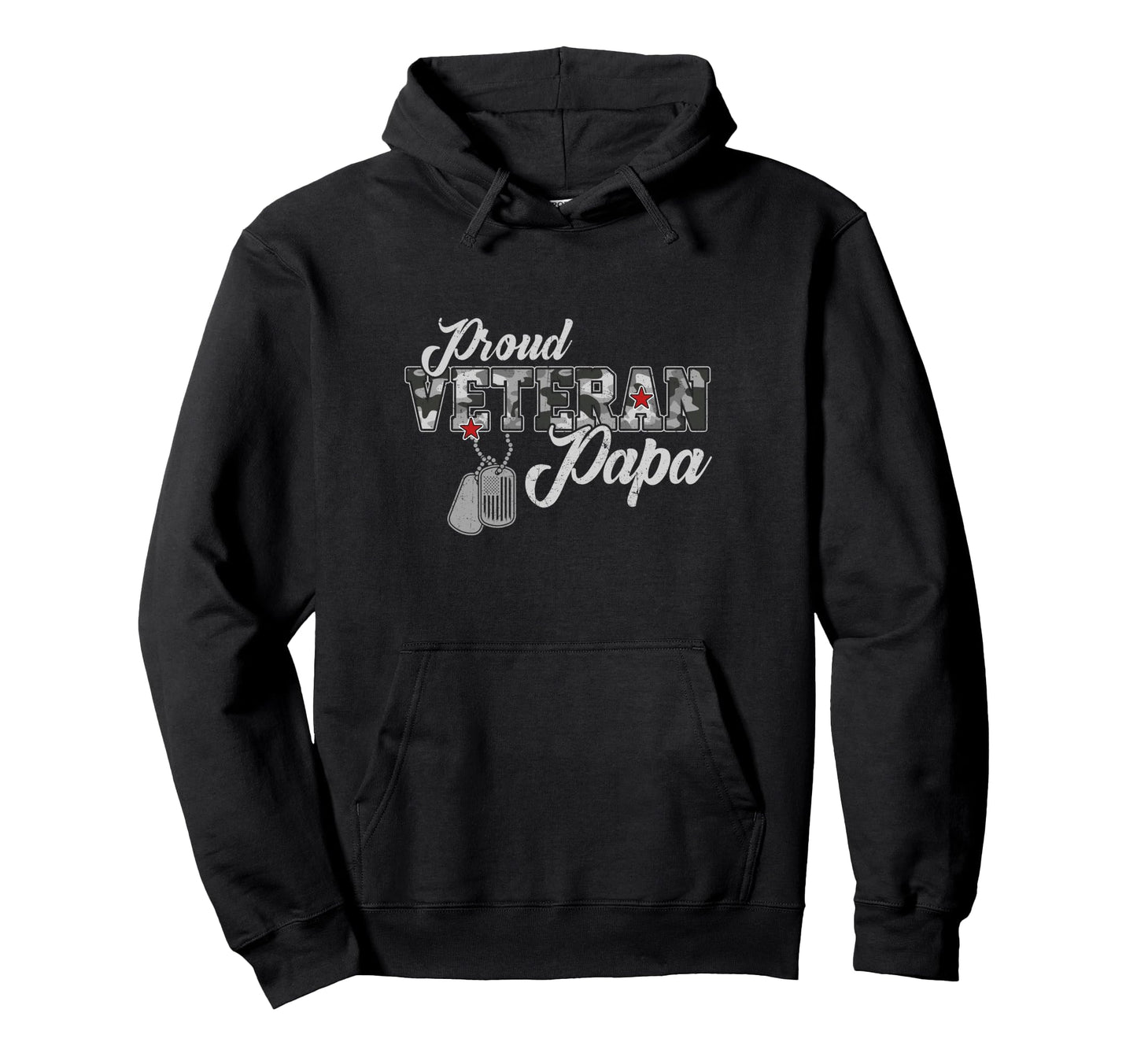 Proud Veteran Papa Camouflage Flag Us Vet Hoodie - Unique Graphic Unisex - T-Shirt, Sweatshirt, Hoodie