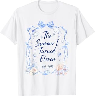 Summer I Turned Eleven Est 2015 Girl 11 Years Old 11th Bday T-Shirt Unisex T-shirt, Sweatshirt, Hoodie, Long Sleeve Tee - T-Shirt, Sweatshirt, Hoodie
