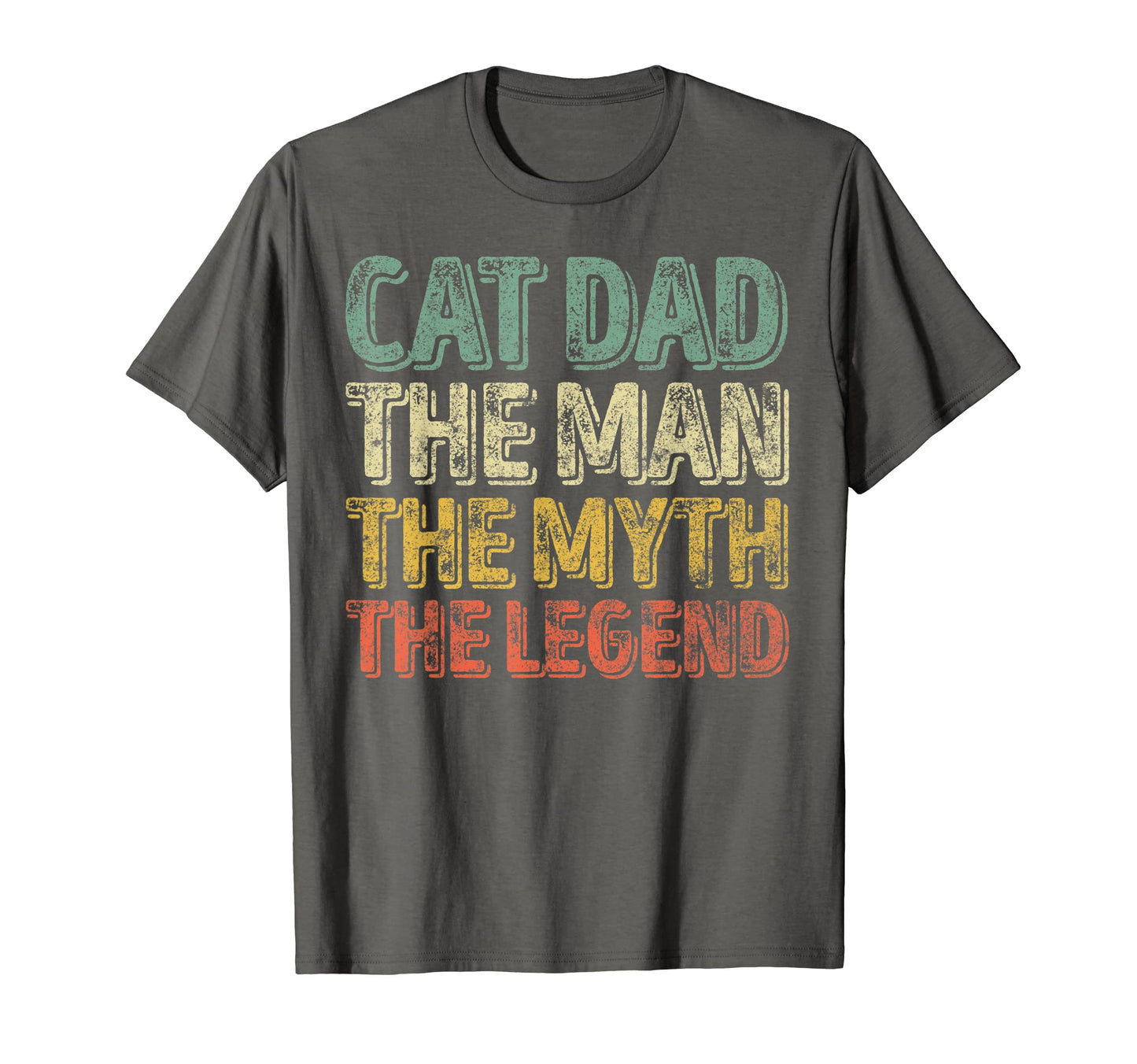 Mens Cat Dad Myth Legend Gift T-Shirt - Custom Art Print Unisex - T-Shirt, Sweatshirt, Hoodie