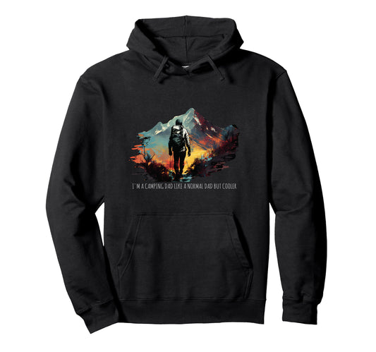 Camping Dad Like Normal Dad But Cooler Hoodie - Minimalist Print Unisex - T-Shirt, Sweatshirt, Hoodie