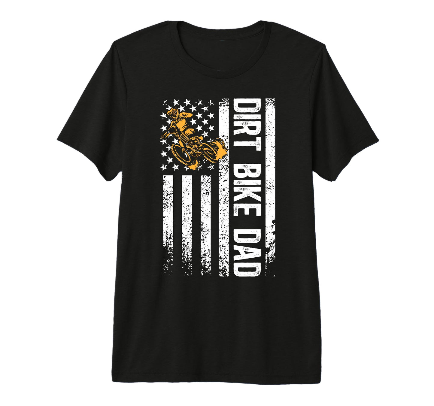 Mens Dirt Bike Dad Us Flag Dad Dirt Biker T-Shirt - Graphic Print Unisex - T-Shirt, Sweatshirt, Hoodie