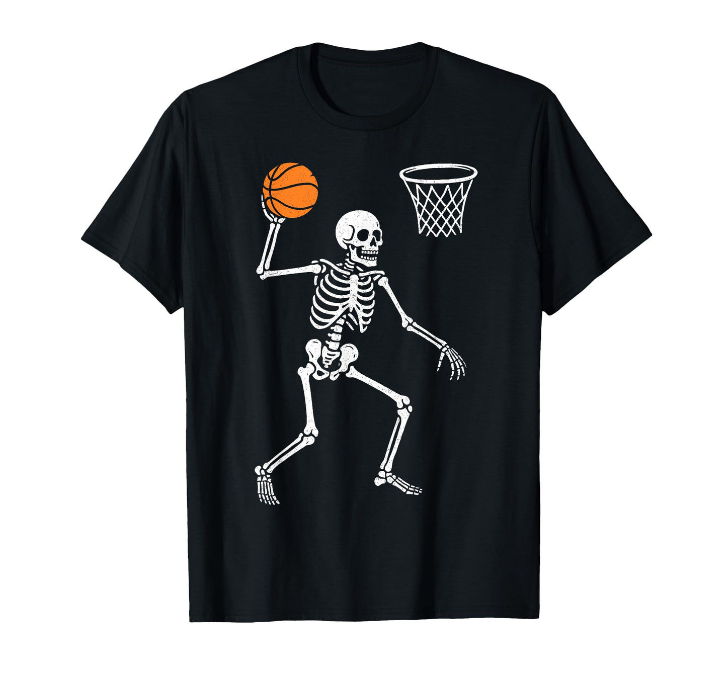 Basketball Skeleton Playing T-Shirt - Casual Everyday Wear Men Women - T-Shirt, Sweatshirt, Hoodie