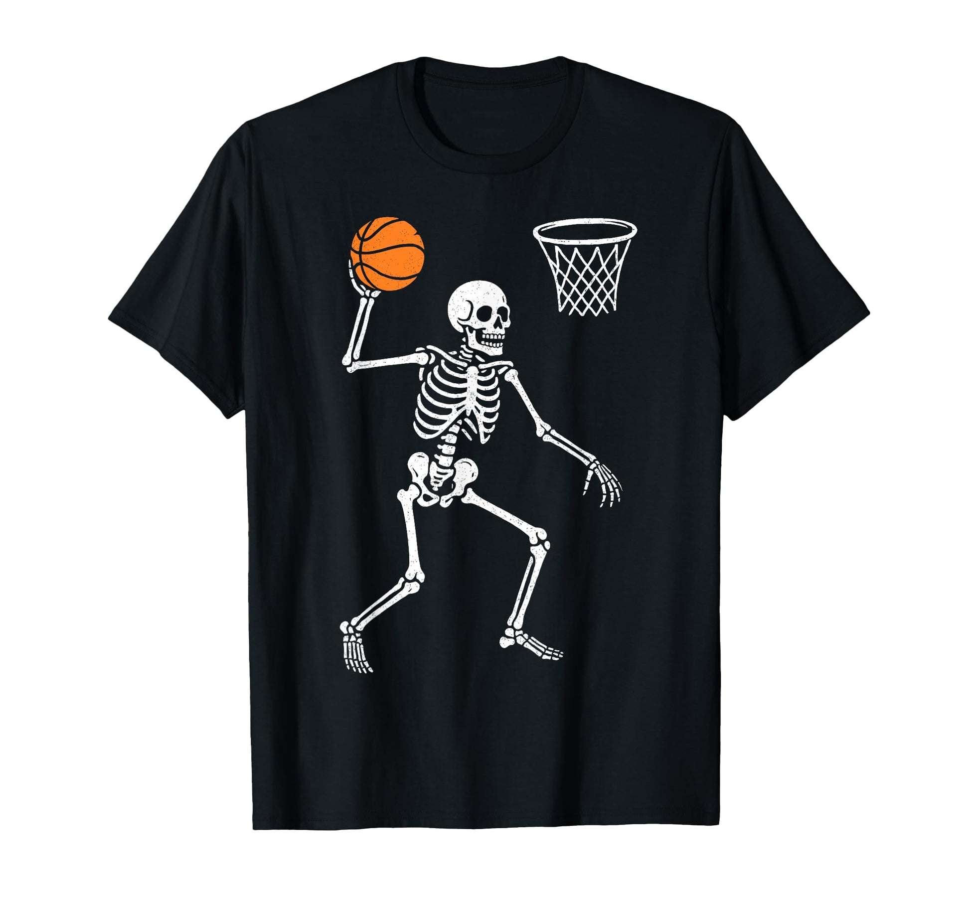 Basketball Skeleton Playing T-Shirt - Casual Everyday Wear Men Women - T-Shirt, Sweatshirt, Hoodie