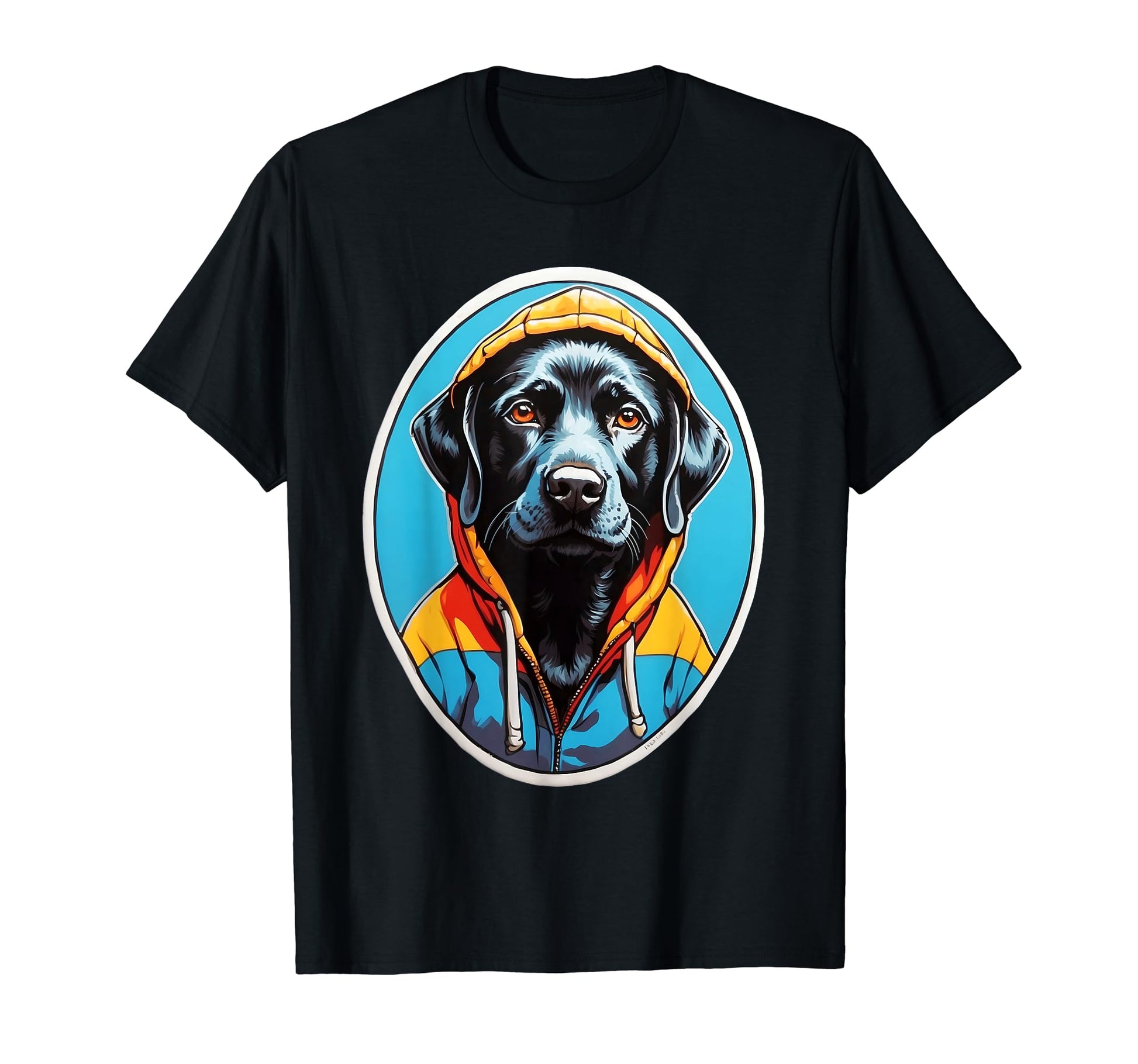 Hound Fashionable Black Lab Hoodie - Custom Art Print for Adults - T-Shirt, Sweatshirt, Hoodie