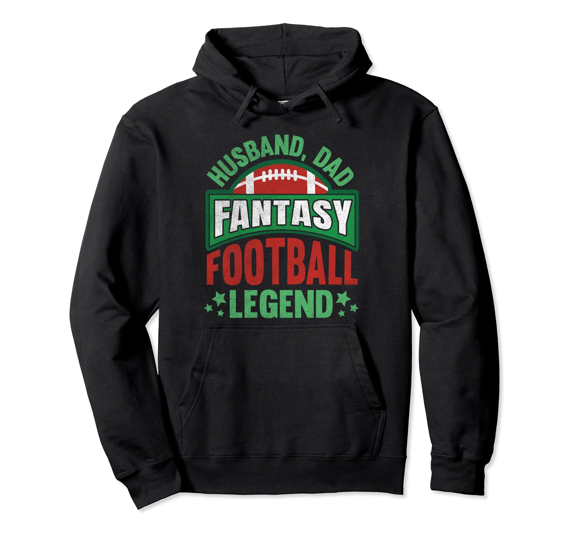Husband Dad Fantasy Football Legend Hoodie - Custom Art Print for Adults - T-Shirt, Sweatshirt, Hoodie