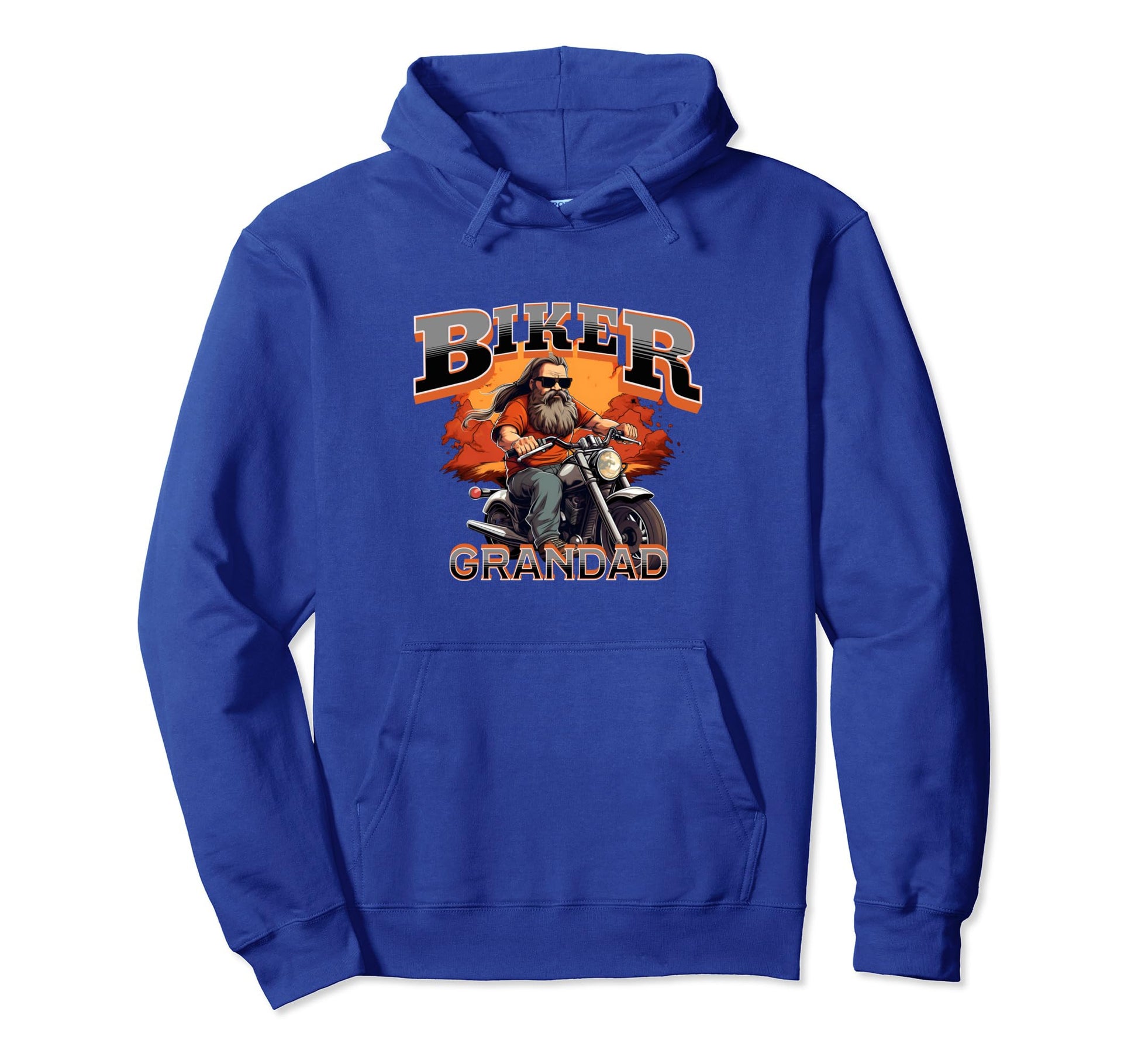 Mens Motorbike Biker Grandpa Hoodie - Custom Art Print Men Women - T-Shirt, Sweatshirt, Hoodie