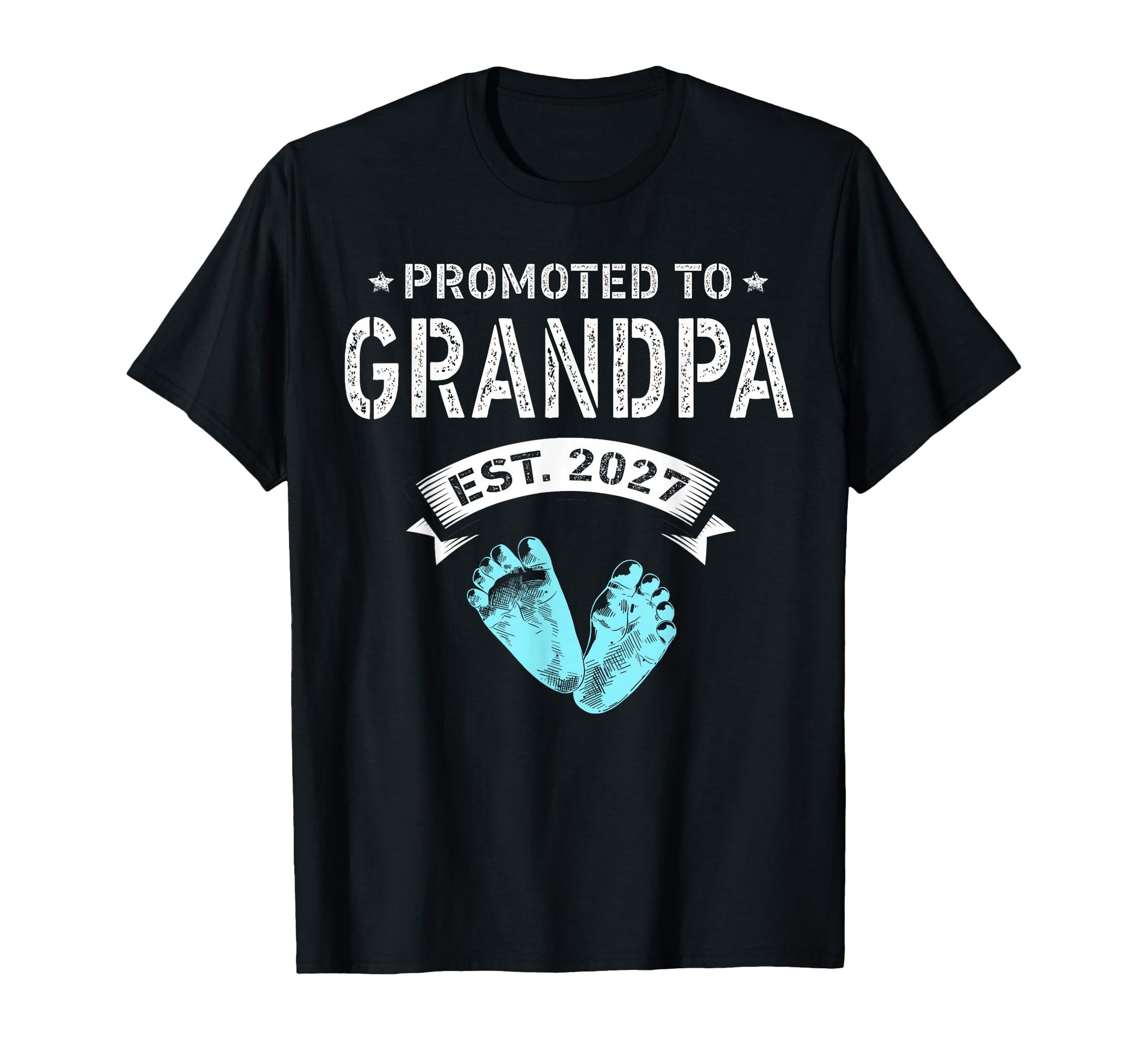 Promoted To Grandpa Est 2027 T-Shirt - Novelty Apparel for Adults - T-Shirt, Sweatshirt, Hoodie