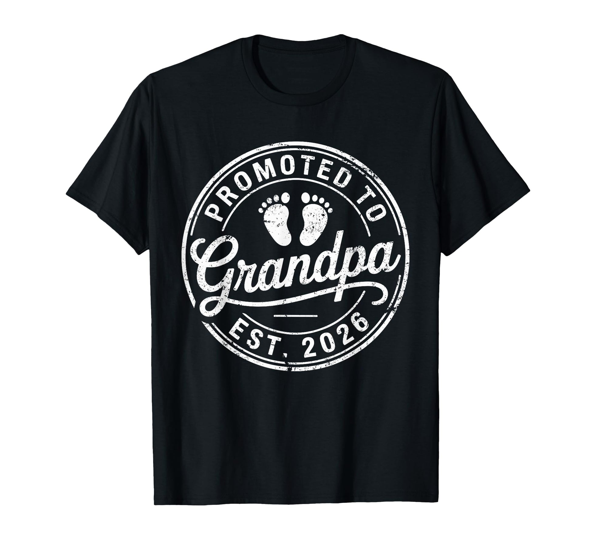 Mens Promoted To Grandpa Est 2026 T-Shirt - Custom Art Print Men Women - T-Shirt, Sweatshirt, Hoodie