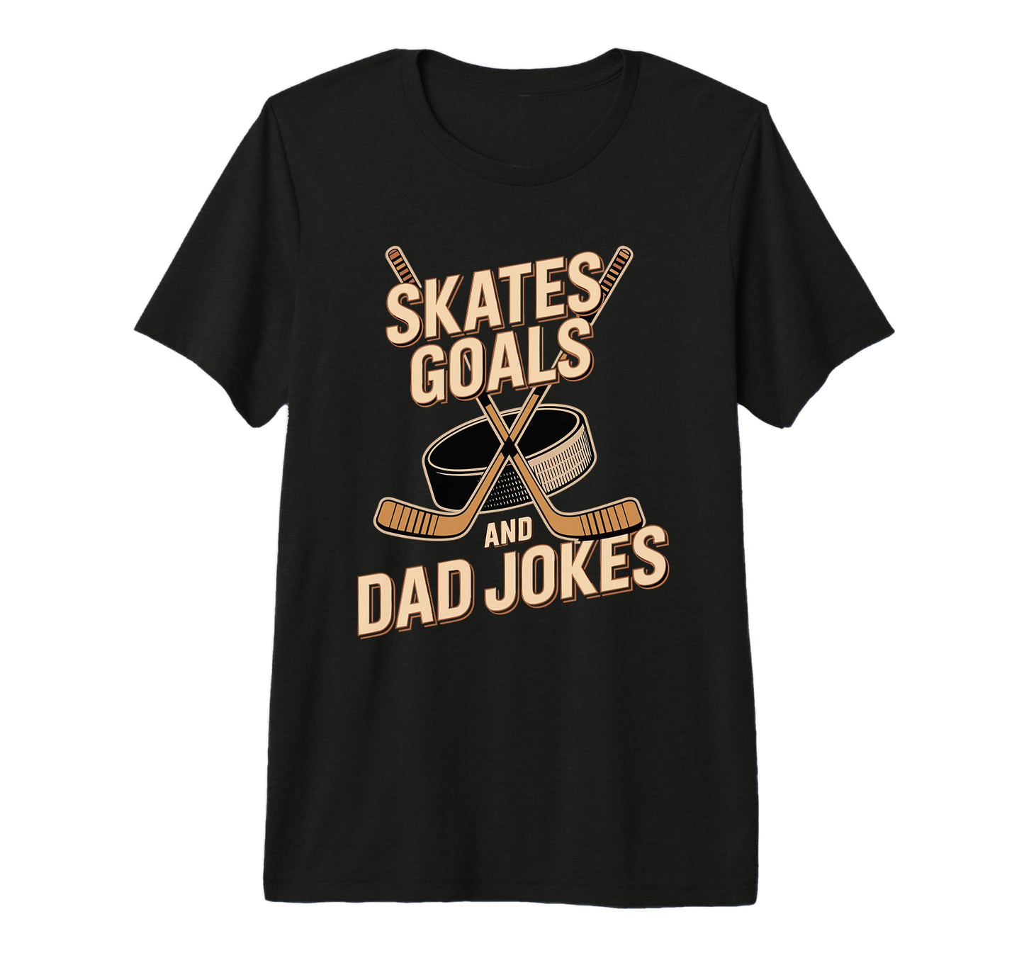 Fathers Day Funny Hockey Dad Ice T-Shirt - Fun Novelty Design for Adults - T-Shirt, Sweatshirt, Hoodie