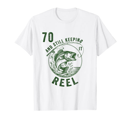 70 And Still Keeping It Reel 70Th T-Shirt - Custom Art Print for Adults - T-Shirt, Sweatshirt, Hoodie