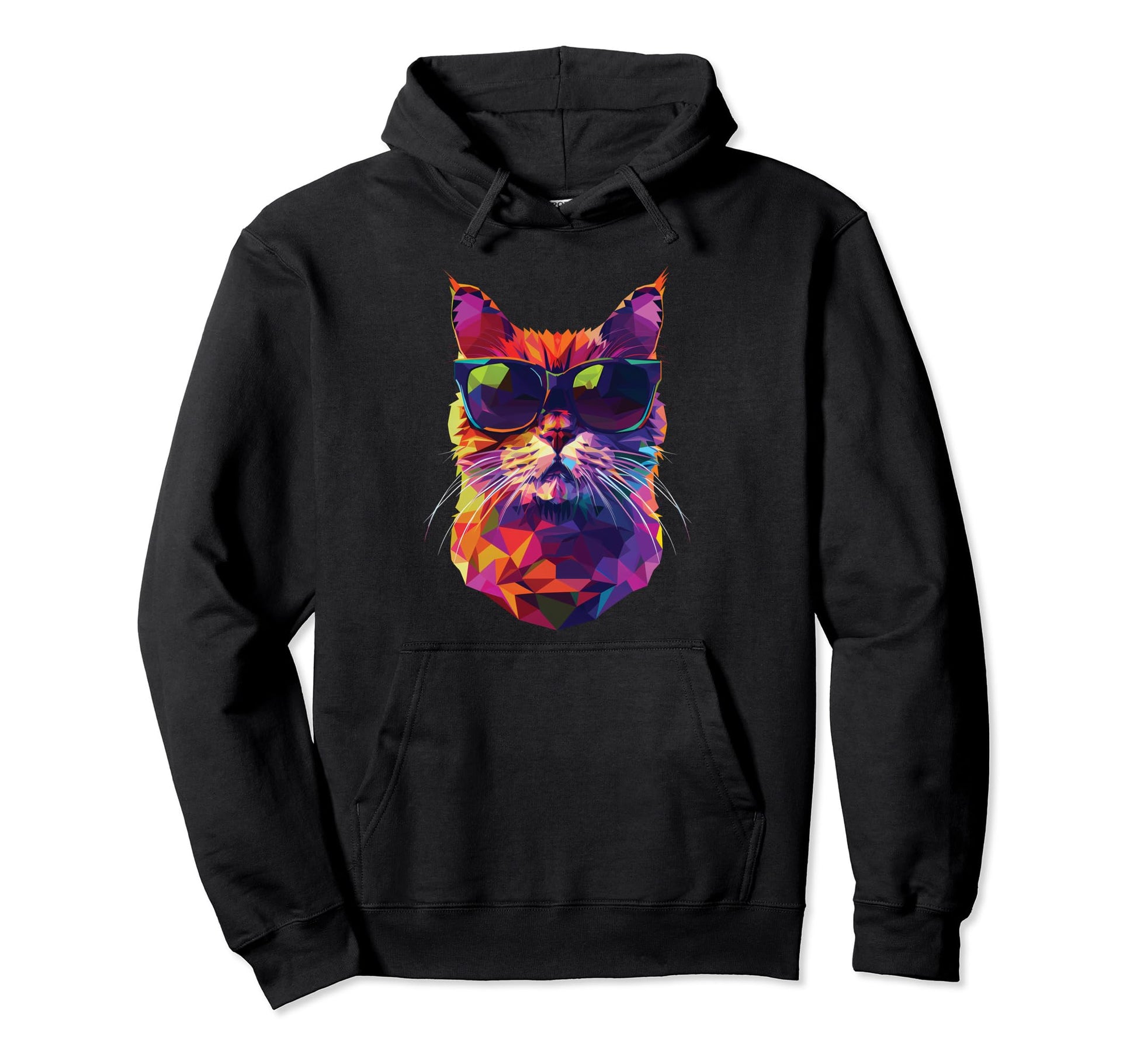 Cat Dad Mom Sunglasses Scottish Fold Hoodie - Minimalist Print Men Women - T-Shirt, Sweatshirt, Hoodie