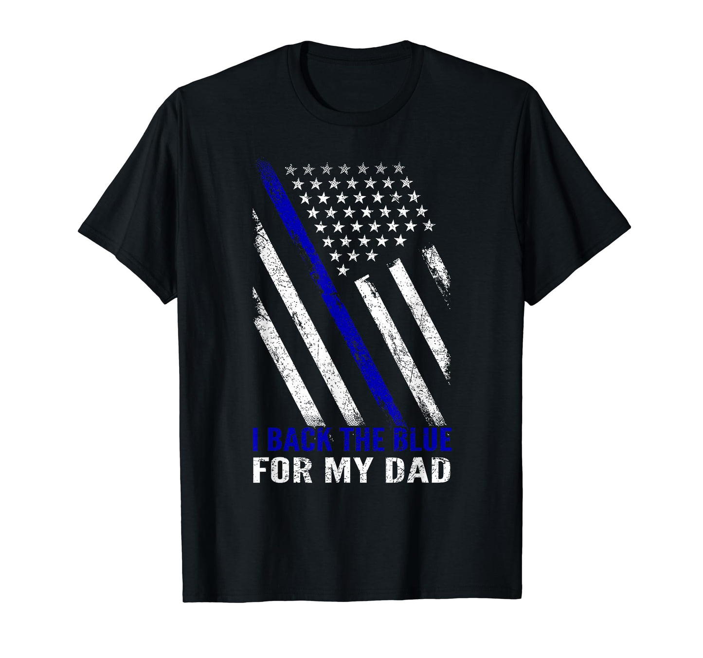 Back Blue My Dad Police Officer T-Shirt - Aesthetic Graphic Men Women - T-Shirt, Sweatshirt, Hoodie