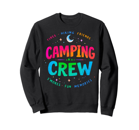Camping Crew Group Matching Funny Sweatshirt - Aesthetic Graphic Men Women - T-Shirt, Sweatshirt, Hoodie