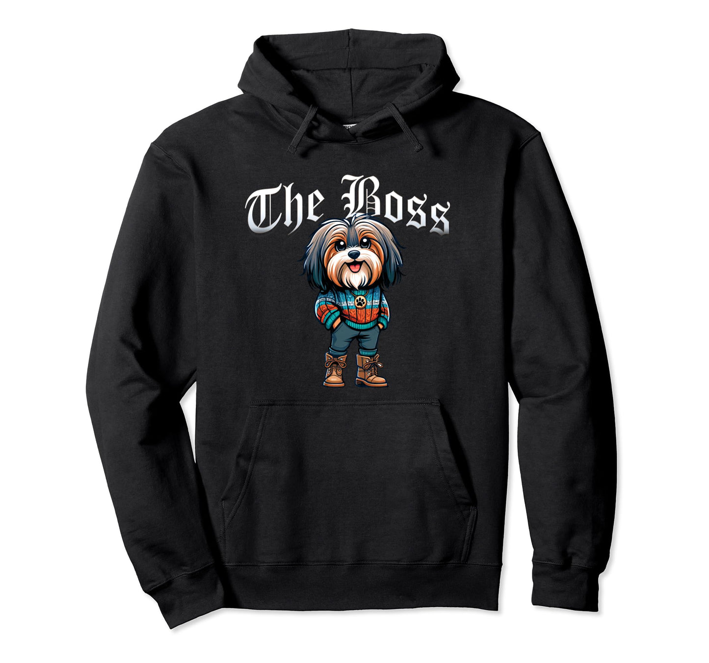 Tibetan Terrier Dog Boss Jacket Outfit Dog Hoodie - Trendy Graphic Unisex - T-Shirt, Sweatshirt, Hoodie