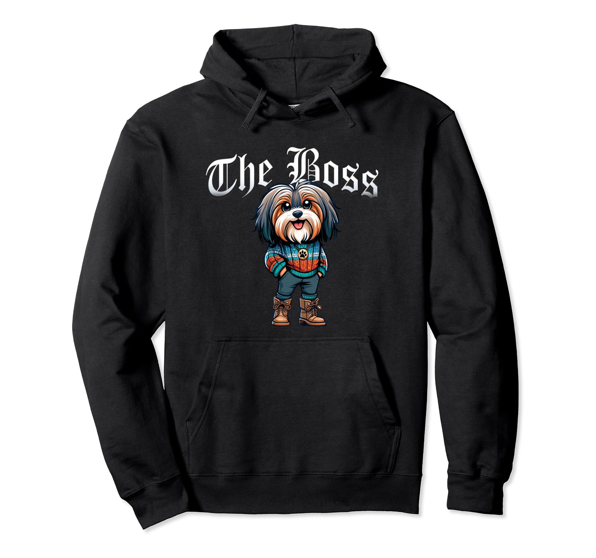 Tibetan Terrier Dog Boss Jacket Outfit Dog Hoodie - Trendy Graphic Unisex - T-Shirt, Sweatshirt, Hoodie