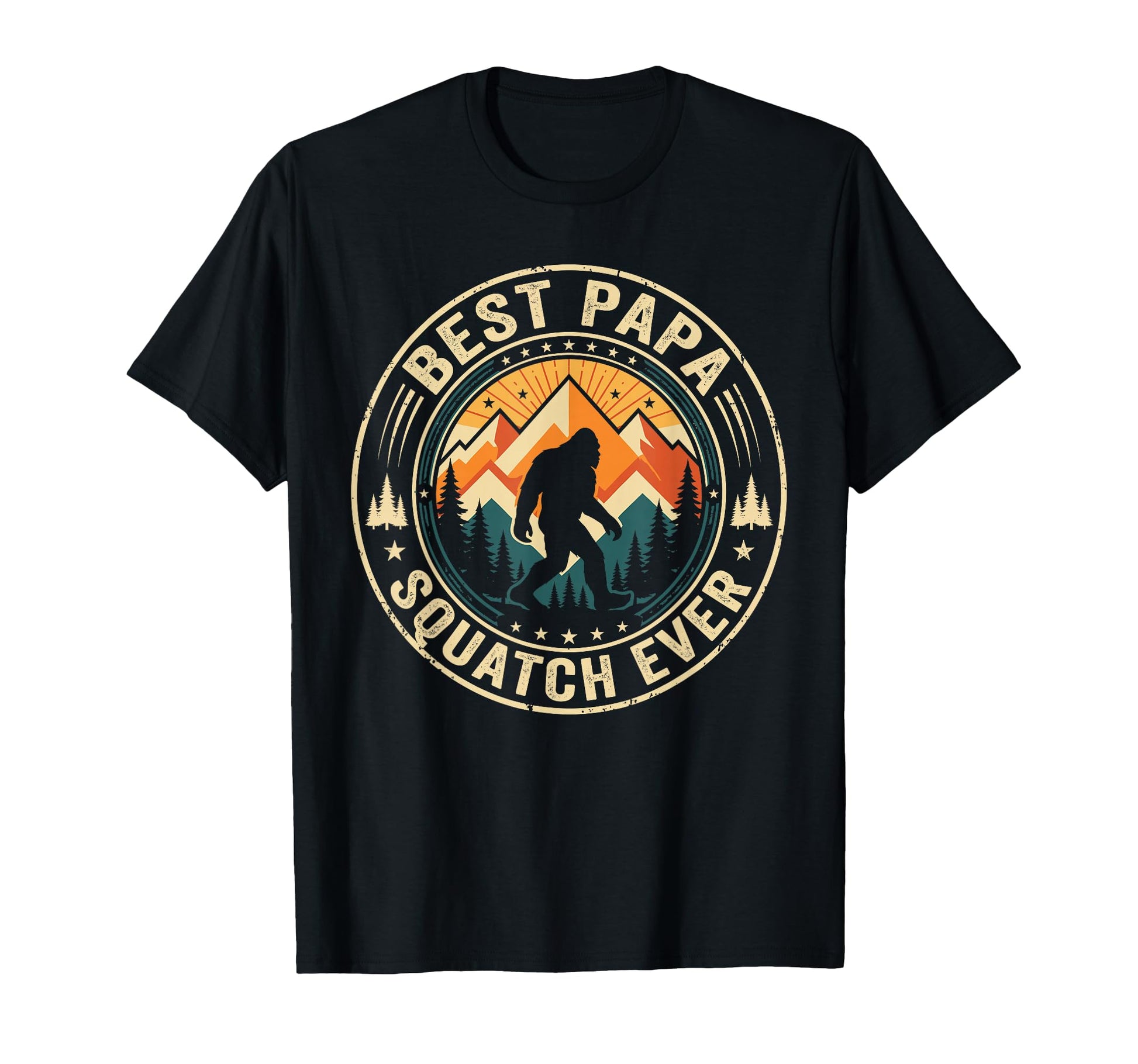 Best Papa Squatch Ever Bigfoot Dad T-Shirt - Aesthetic Graphic Men Women - T-Shirt, Sweatshirt, Hoodie
