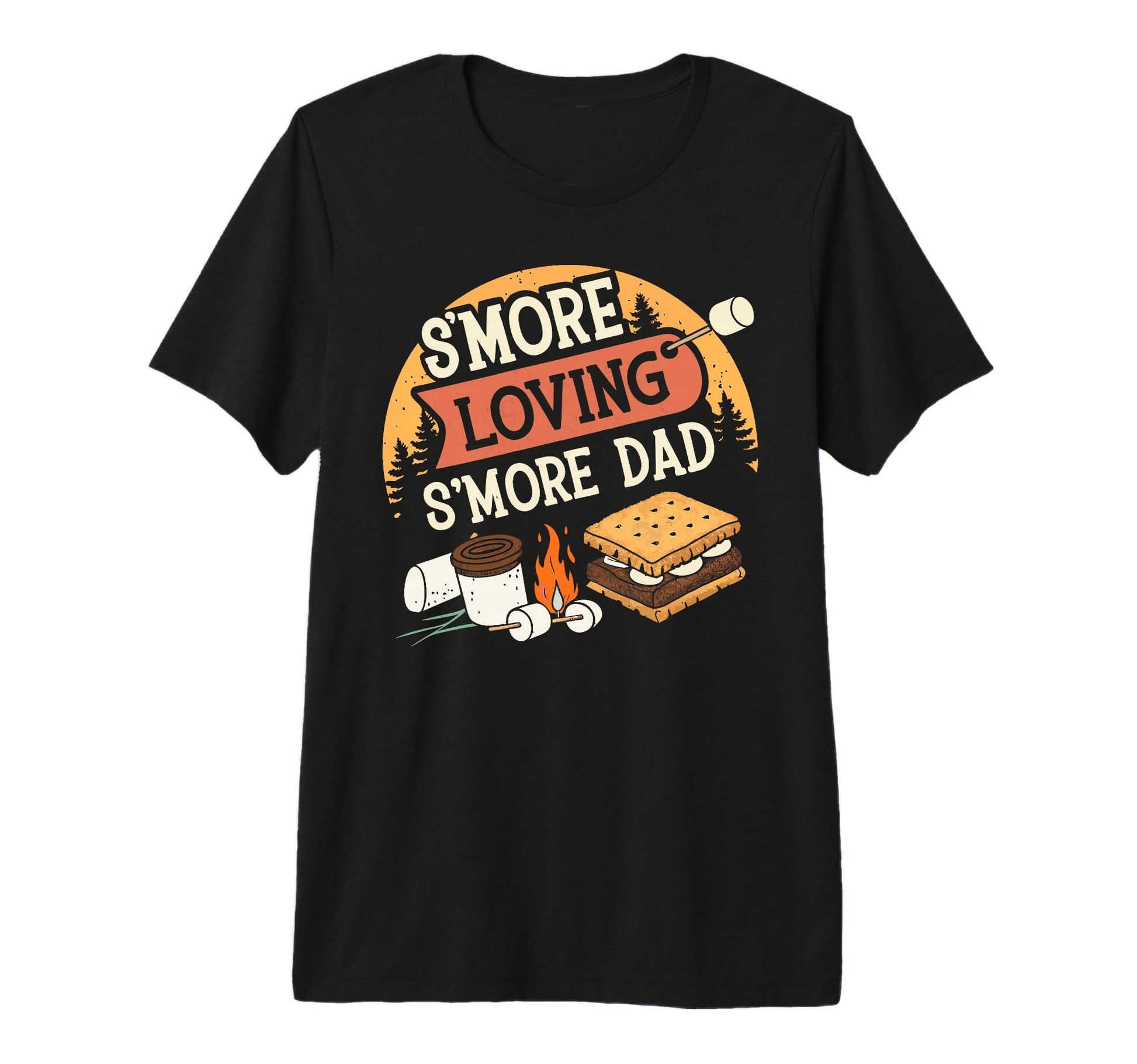 Mens Fathers Day Outdoor Dad Smore T-Shirt - Streetwear Style for Adults - T-Shirt, Sweatshirt, Hoodie