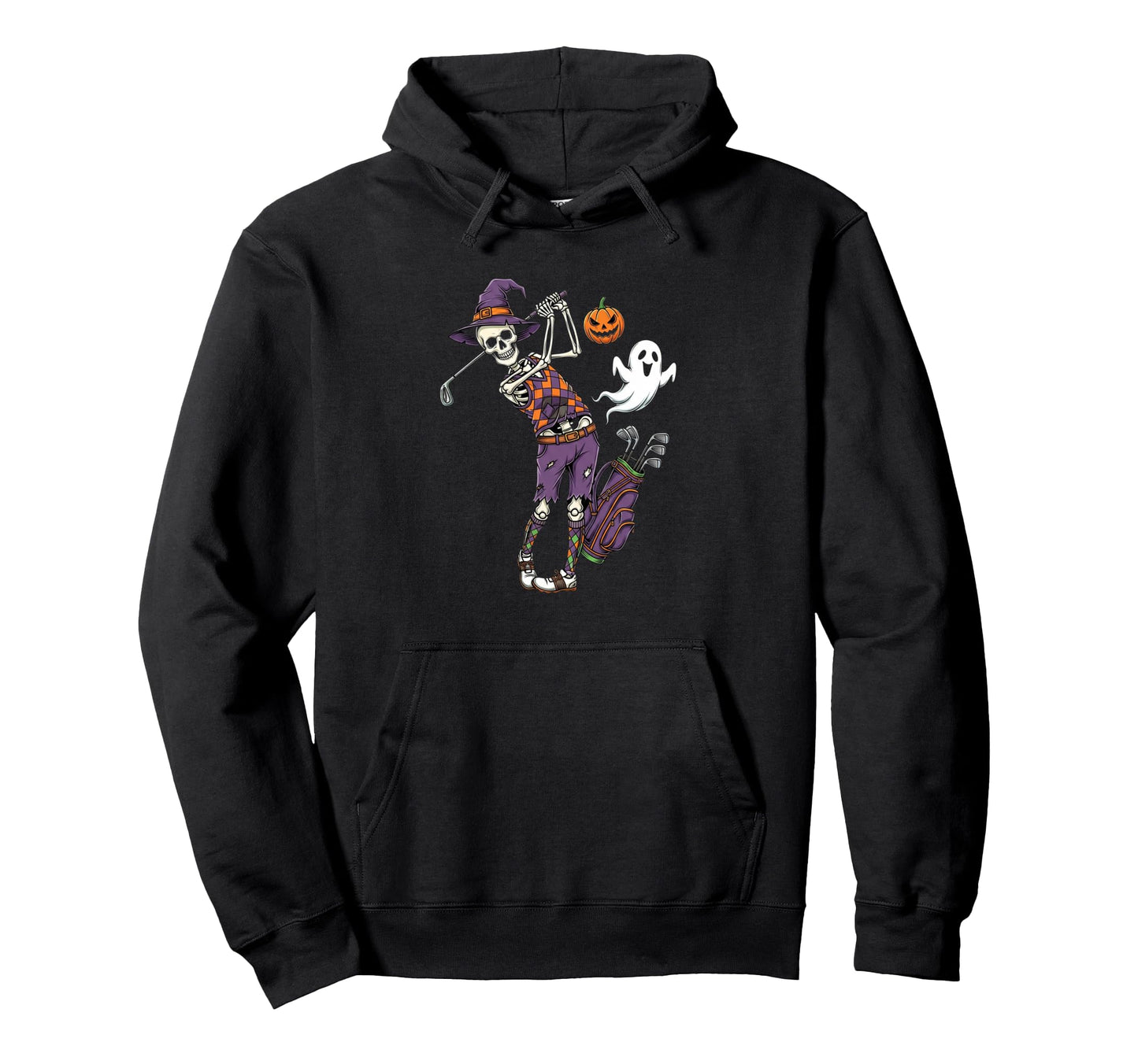 Halloween Golf Player Funny Hoodie - Casual Everyday Wear for Adults - T-Shirt, Sweatshirt, Hoodie