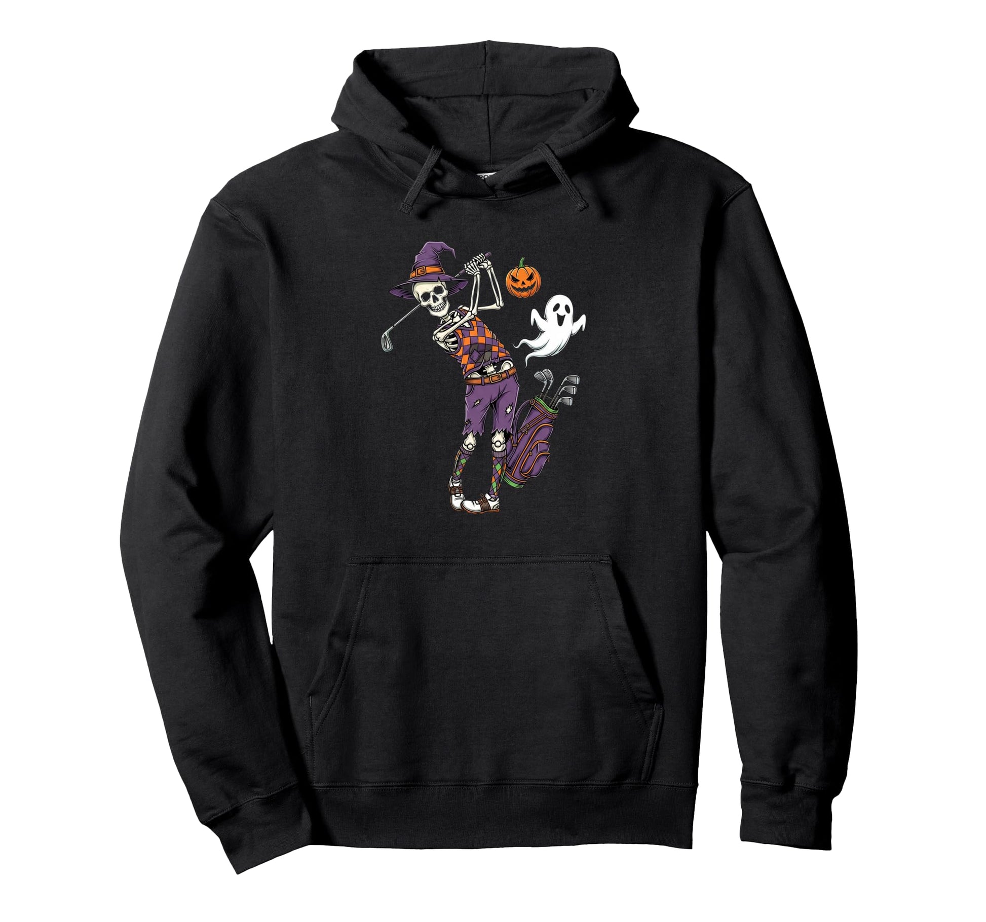 Halloween Golf Player Funny Hoodie - Casual Everyday Wear for Adults - T-Shirt, Sweatshirt, Hoodie