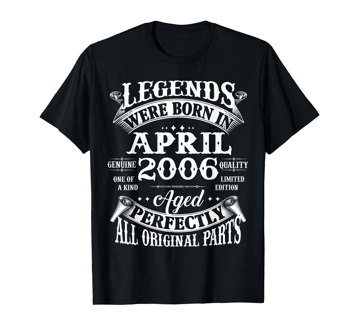 20Th Birthday Gift Legend Born April T-Shirt - Custom Art Print Men Women - T-Shirt, Sweatshirt, Hoodie