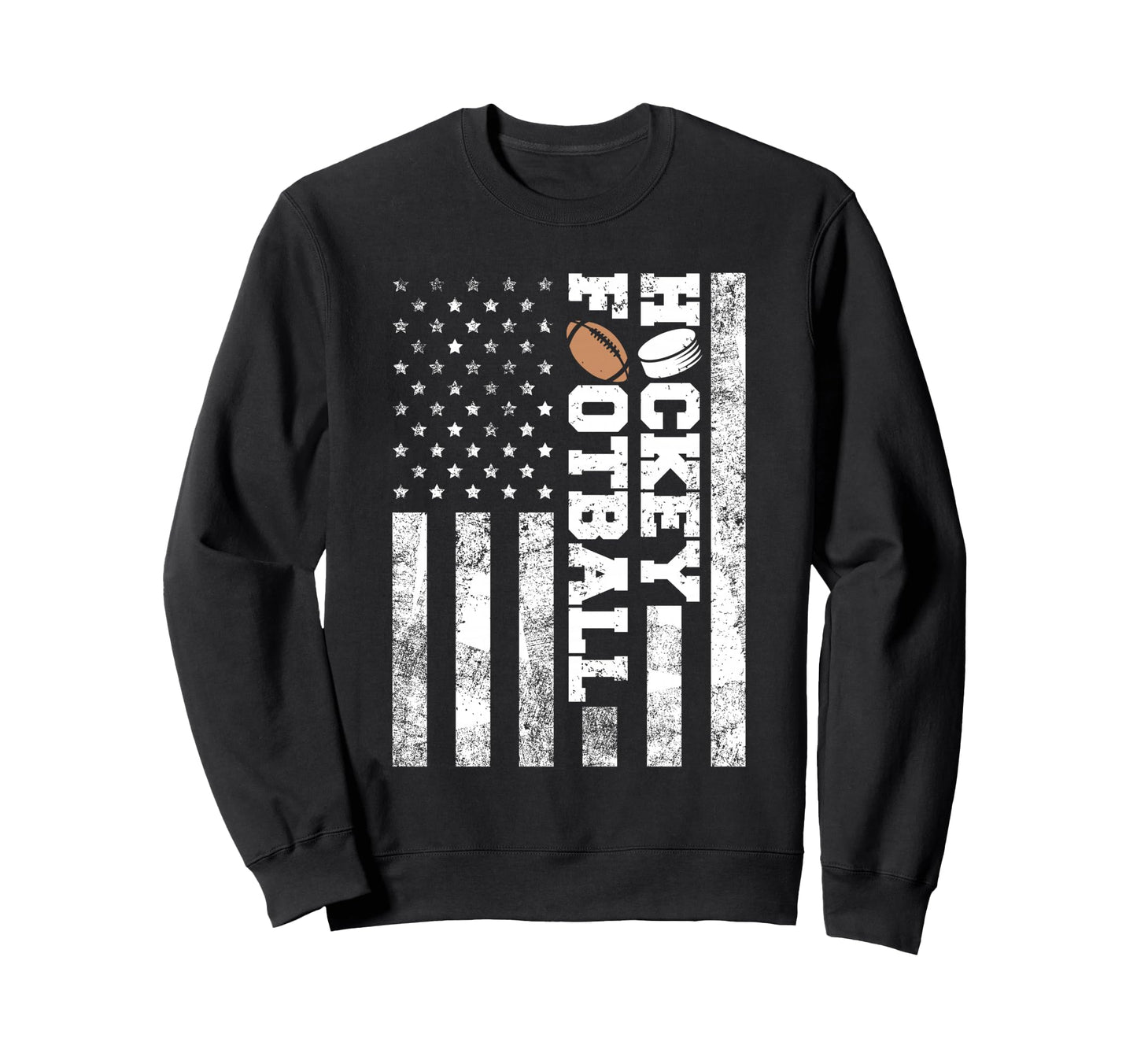 American Distressed Flag Funny Sweatshirt - Fun Novelty Design for Adults - T-Shirt, Sweatshirt, Hoodie