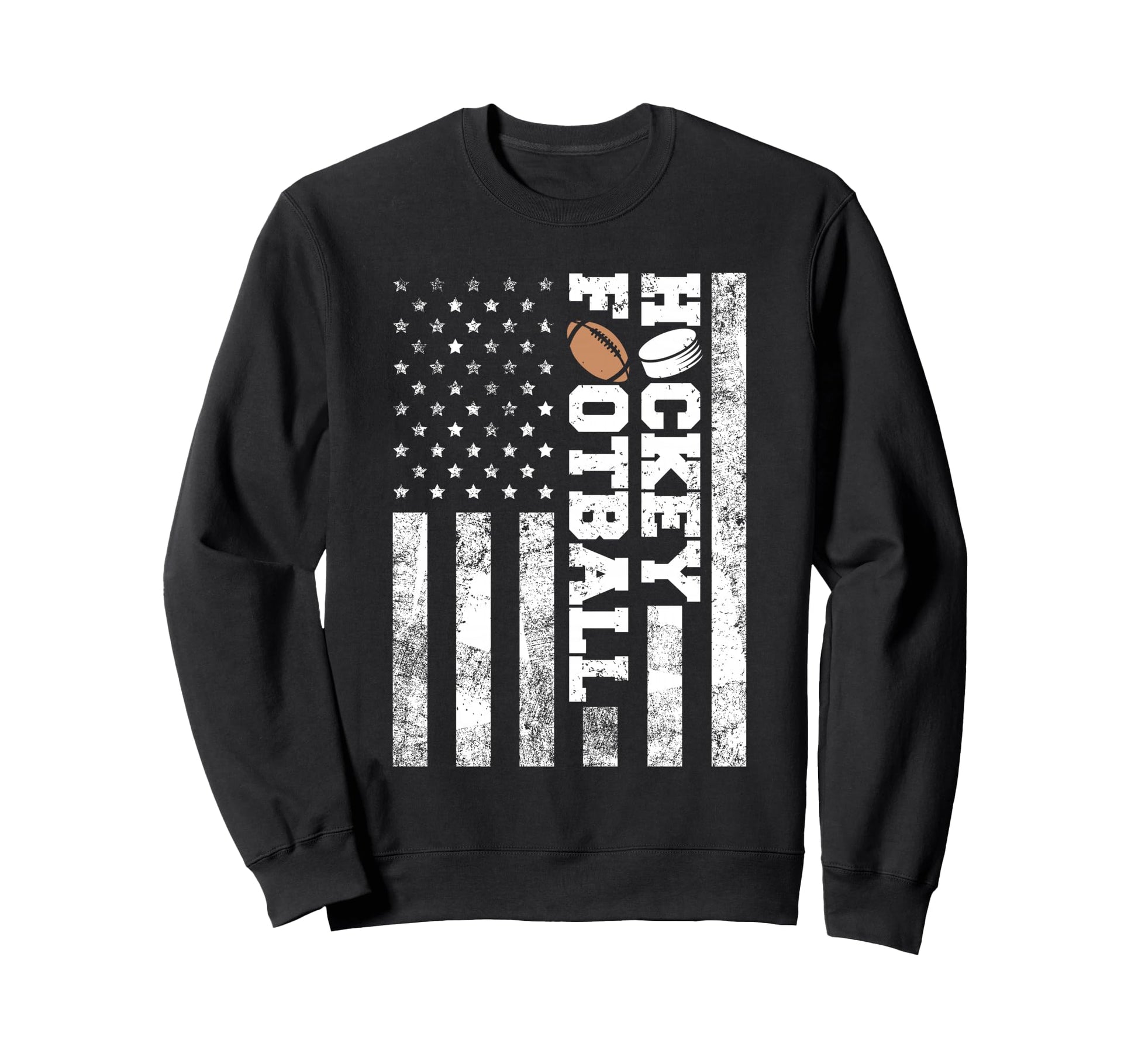 American Distressed Flag Funny Sweatshirt - Fun Novelty Design for Adults - T-Shirt, Sweatshirt, Hoodie