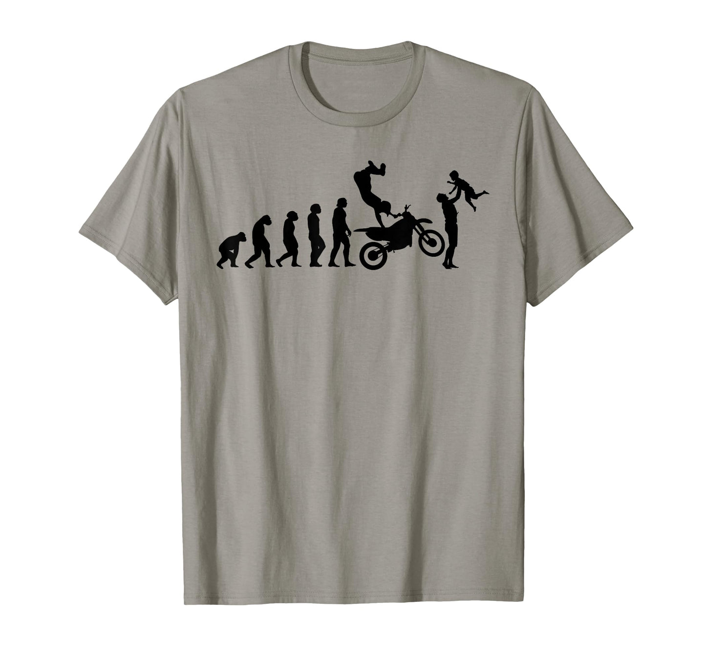 Biker Evolution Dad Motorcyclist T-Shirt - Casual Everyday Wear for Adults - T-Shirt, Sweatshirt, Hoodie