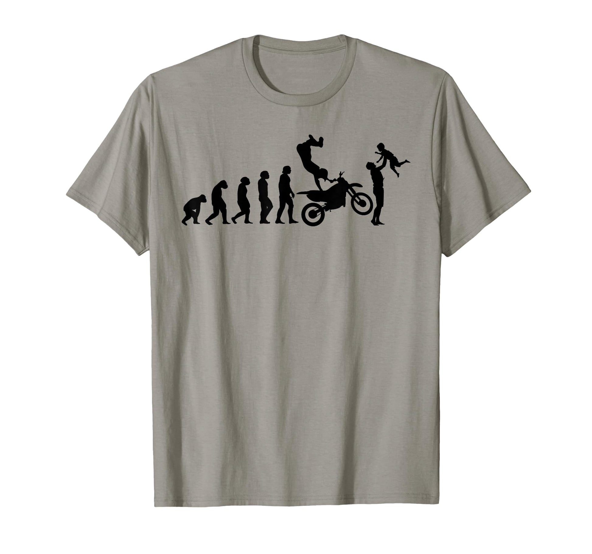 Biker Evolution Dad Motorcyclist T-Shirt - Casual Everyday Wear for Adults - T-Shirt, Sweatshirt, Hoodie