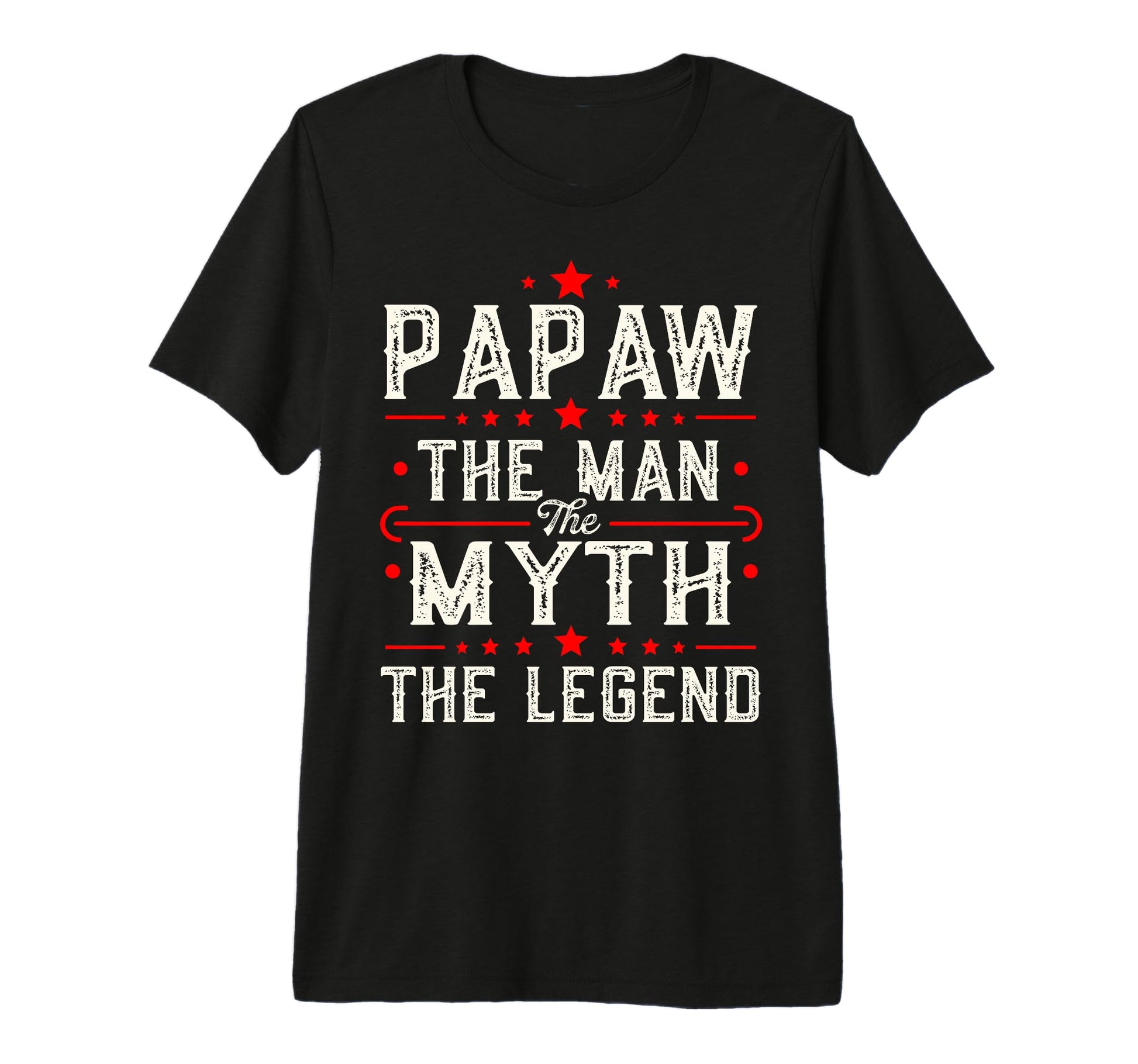 Mens Papaw Myth Legend Dad Grandpa Tri T-Shirt - Unique Graphic for Adults - T-Shirt, Sweatshirt, Hoodie