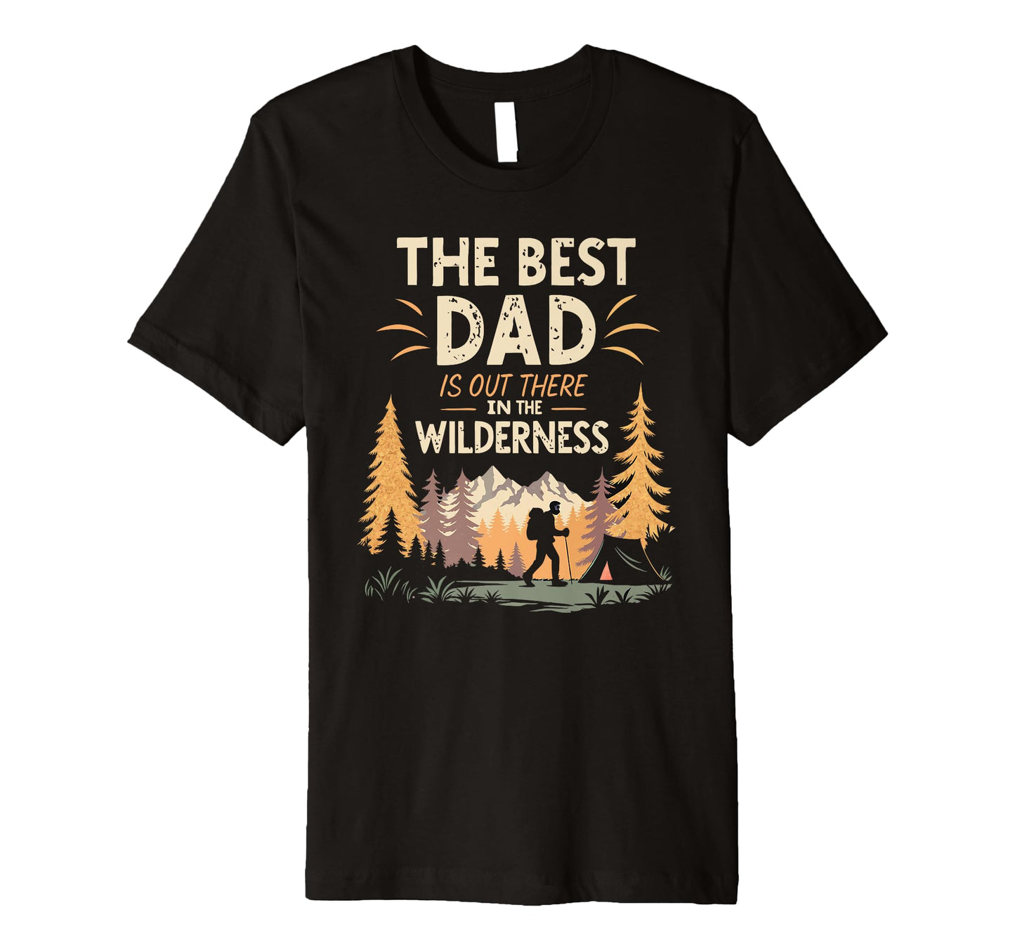 Mens Hiking Dad Fathers Day Best Dad T-Shirt - Minimalist Print for Adults - T-Shirt, Sweatshirt, Hoodie