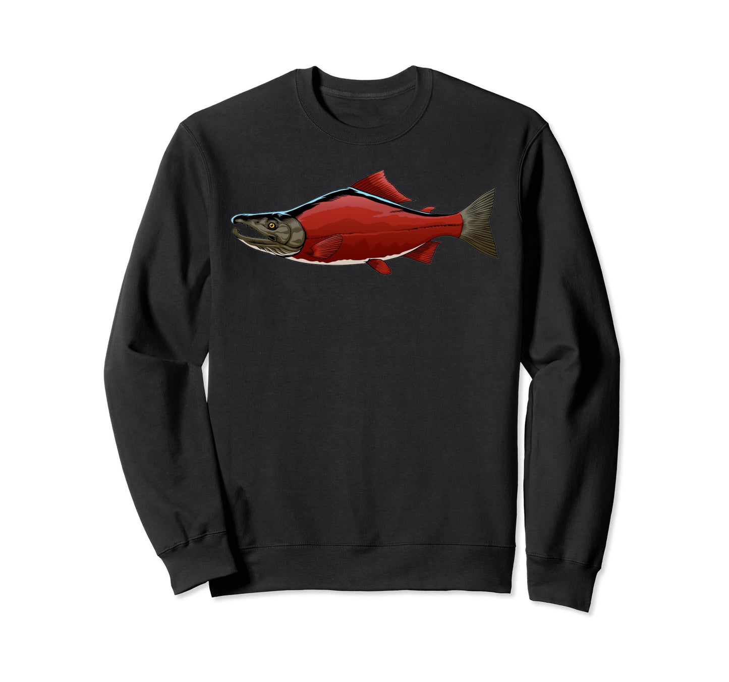 Salmon Fishing Nature Outdoor Hike Sweatshirt - Novelty Apparel Men Women - T-Shirt, Sweatshirt, Hoodie