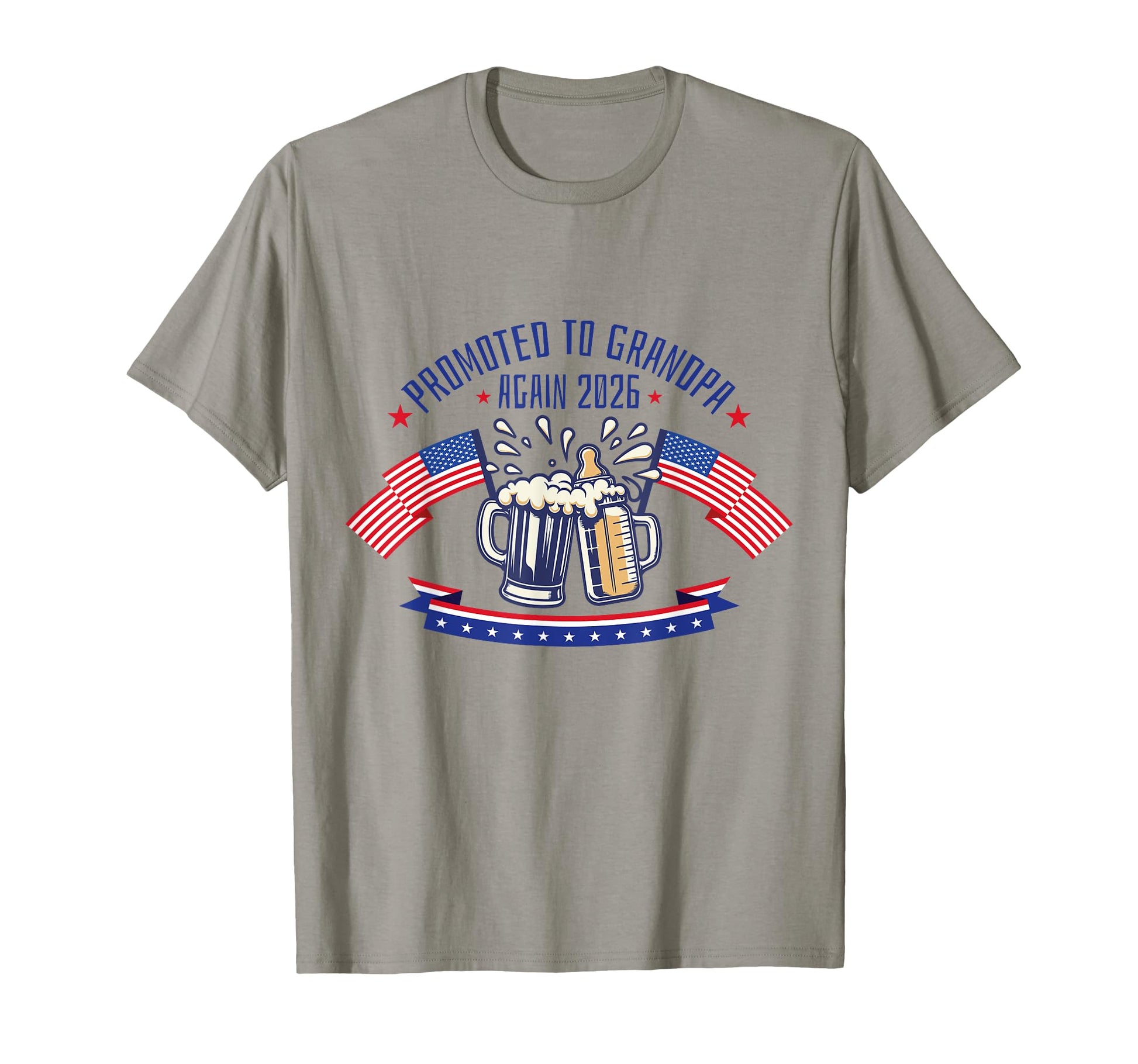 Promoted To Grandpa Again 2026 T-Shirt - Custom Art Print for Adults - T-Shirt, Sweatshirt, Hoodie