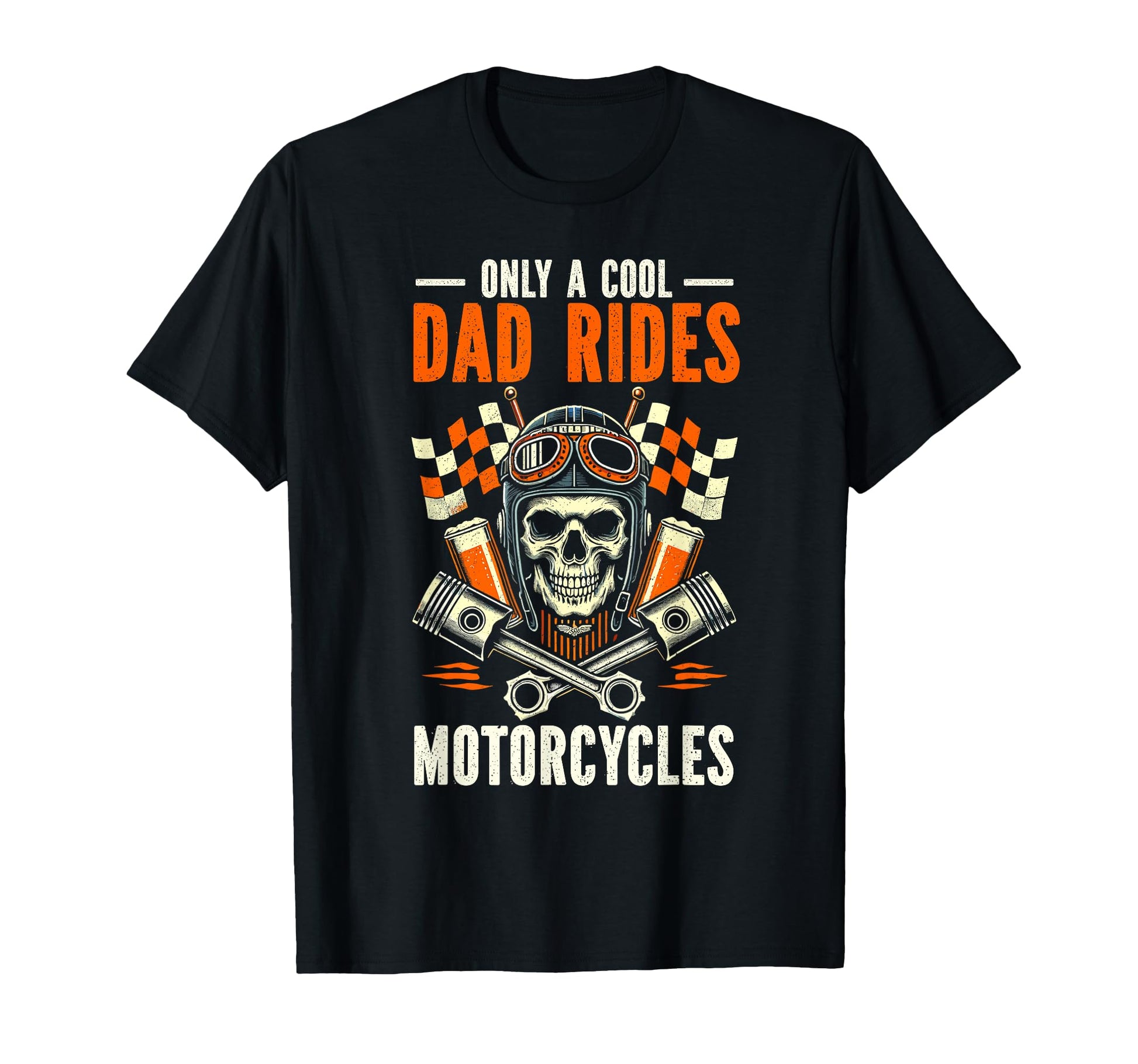 Only Dad Rides Motorcycles Lover Biker T-Shirt - Minimalist Print Unisex - T-Shirt, Sweatshirt, Hoodie