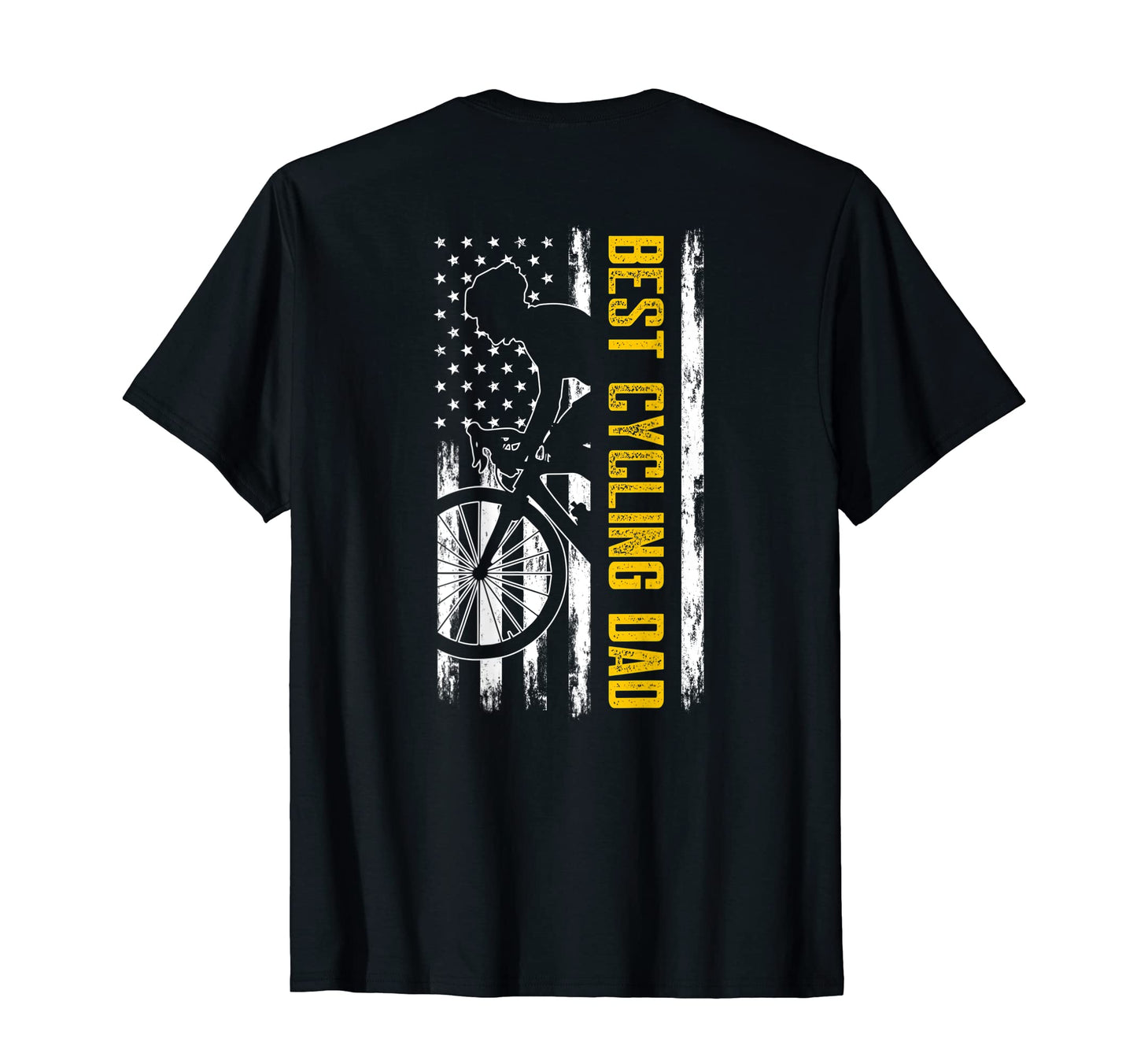Mens Best Cycling Dad Us Flag Cyclist T-Shirt - Aesthetic Graphic Men Women - T-Shirt, Sweatshirt, Hoodie