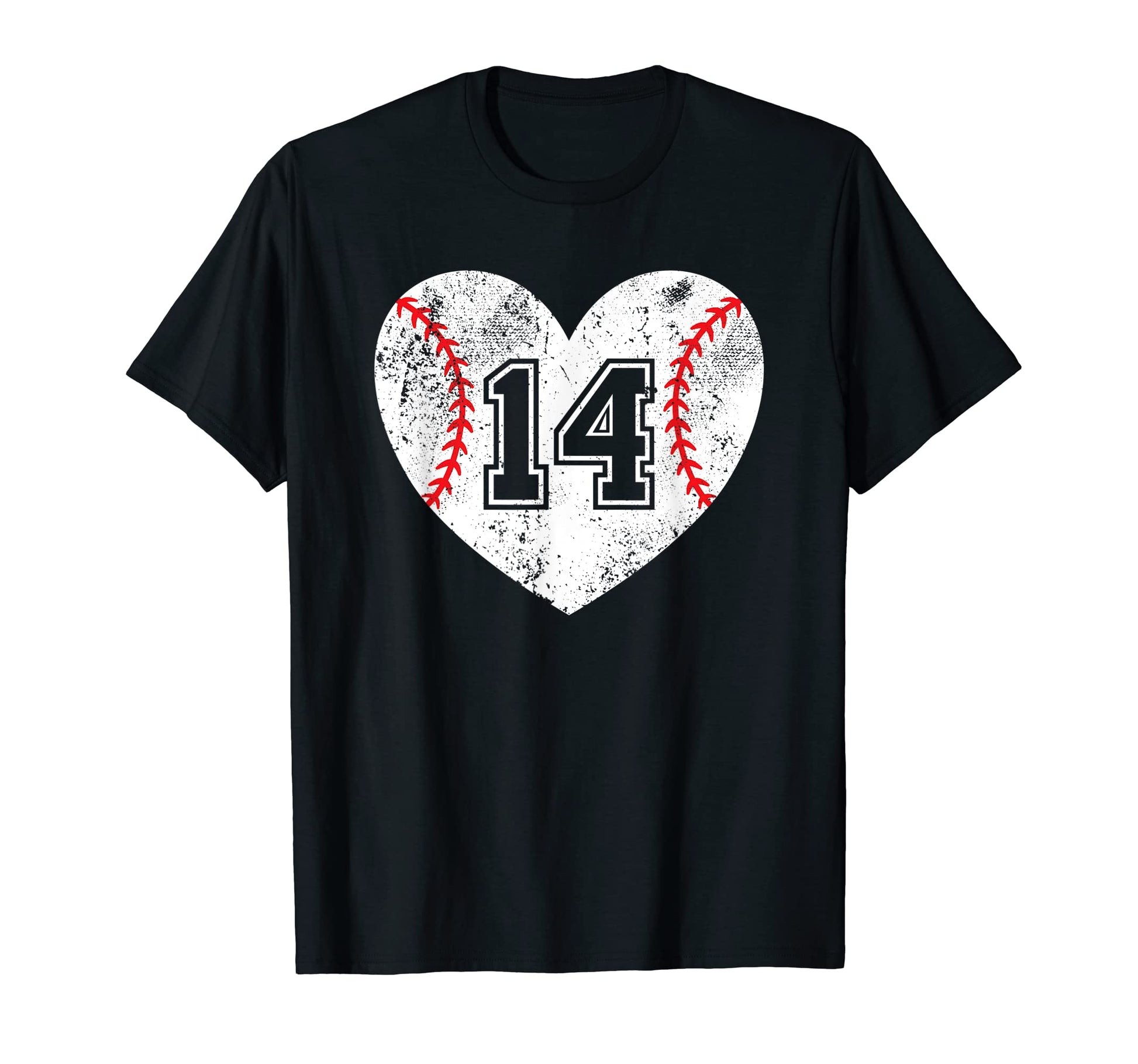 Baseball Heart Player 14 Baseball Mom T-Shirt - Novelty Apparel Men Women - T-Shirt, Sweatshirt, Hoodie