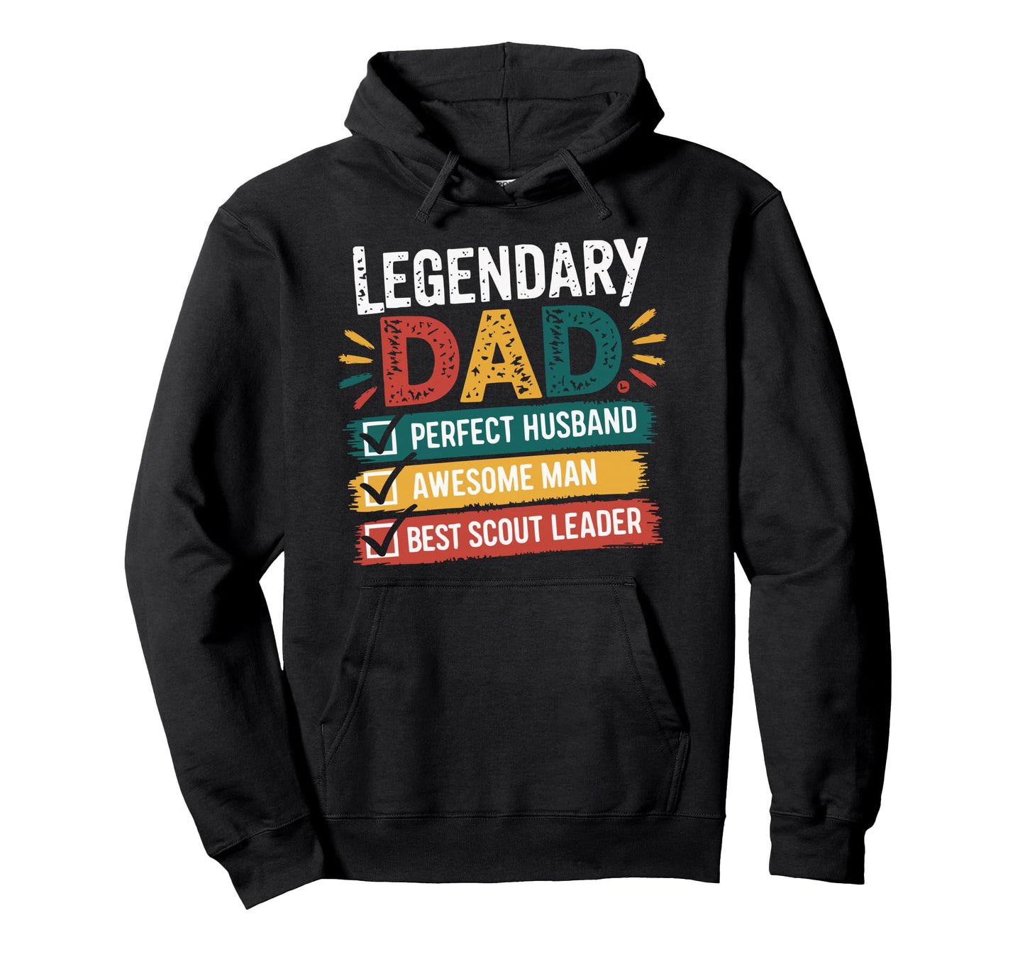 Scout Leader Dad Scouting Campfire Camping Hoodie - Trendy Graphic Unisex - T-Shirt, Sweatshirt, Hoodie