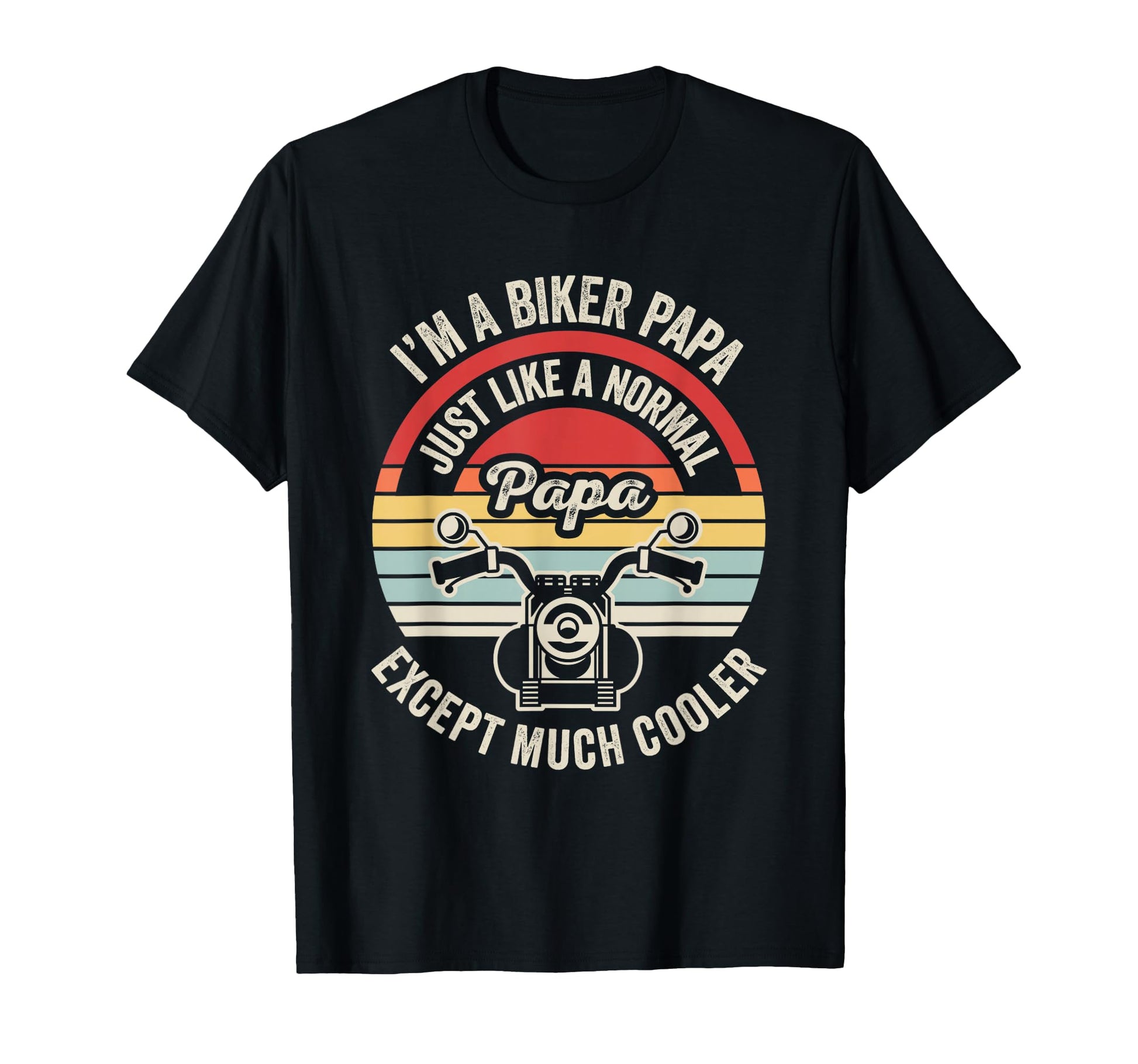 Funny Biker Papa Motorcycle Dad T-Shirt - Minimalist Print for Adults - T-Shirt, Sweatshirt, Hoodie