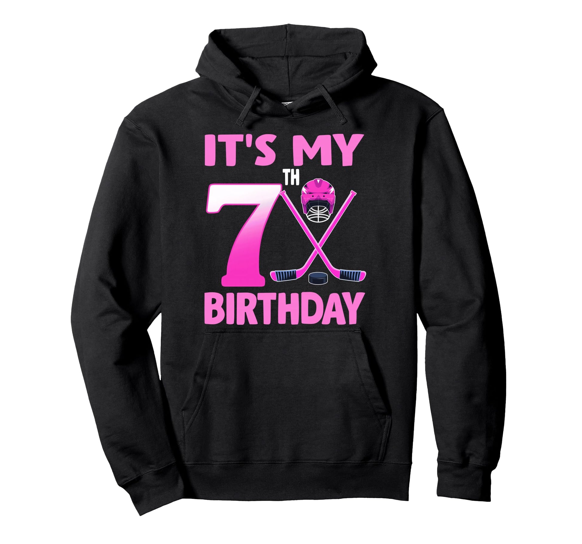 Its My 7Th Birthday Ice Hockey 7 Hoodie - Fun Novelty Design Men Women - T-Shirt, Sweatshirt, Hoodie