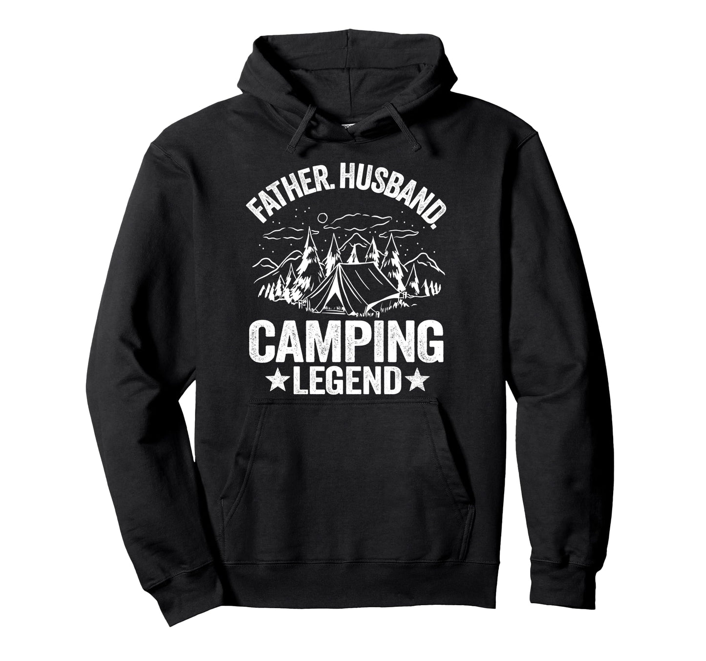 Father Husband Camping Legend Outdoor Rv Hoodie - Graphic Print Unisex - T-Shirt, Sweatshirt, Hoodie
